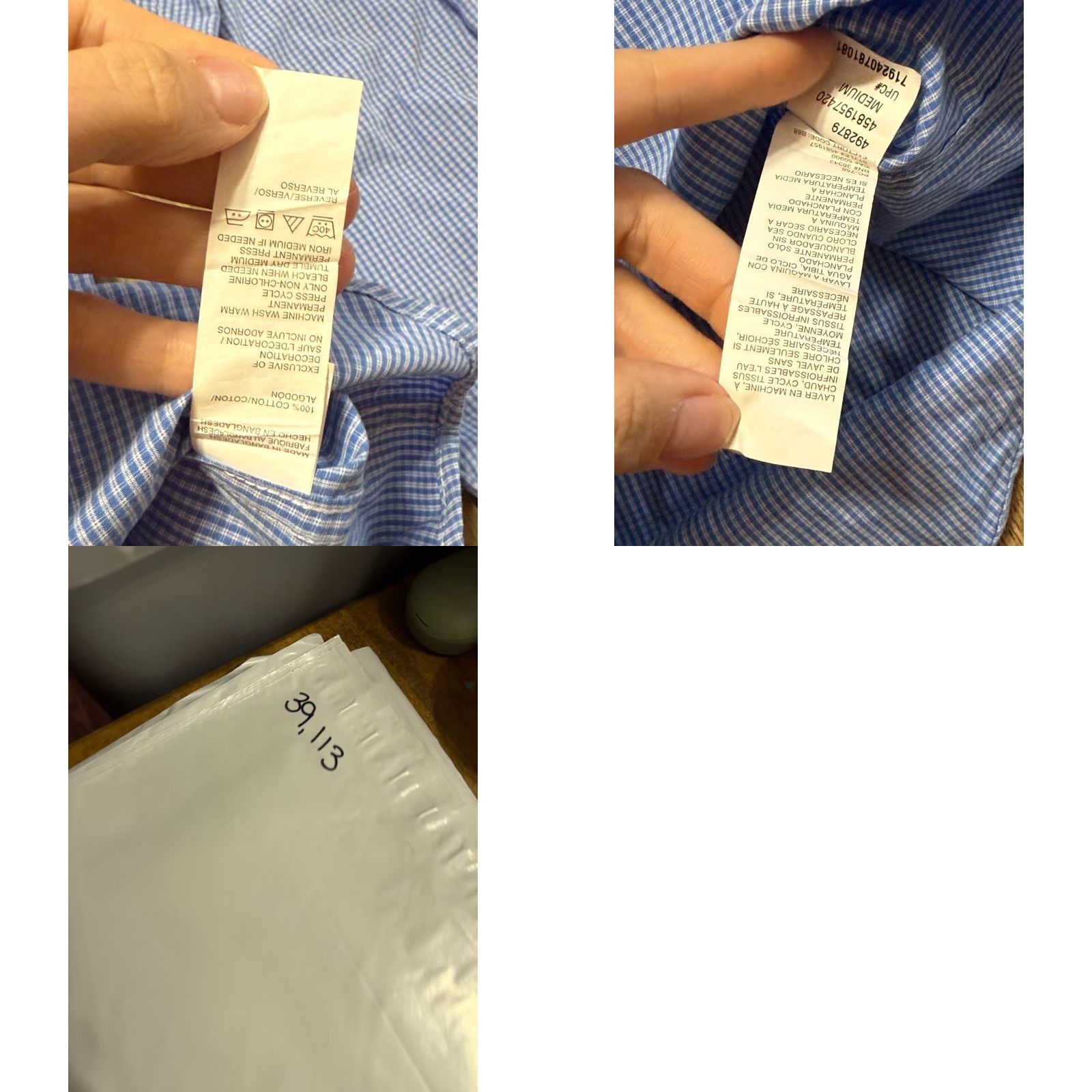 Izod IZOD Shirt Mens Medium Blue Striped Long Sleeve Button Up Collared Size US M / EU 48-50 / 2 - 8 Thumbnail