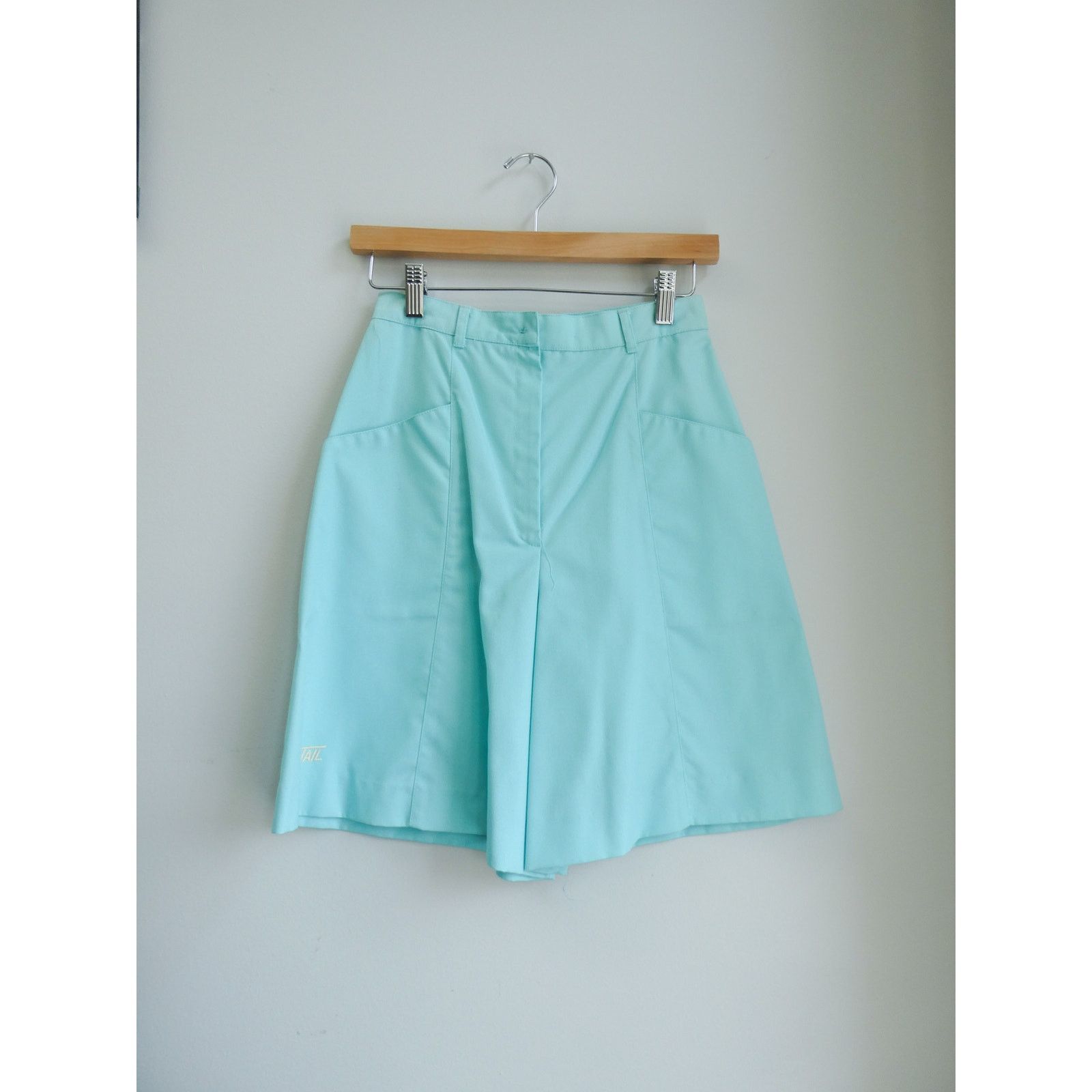 Vintage Vintage High Waisted Teal Shorts Size Small Size 24" / US 00 / IT 34 - 2 Thumbnail