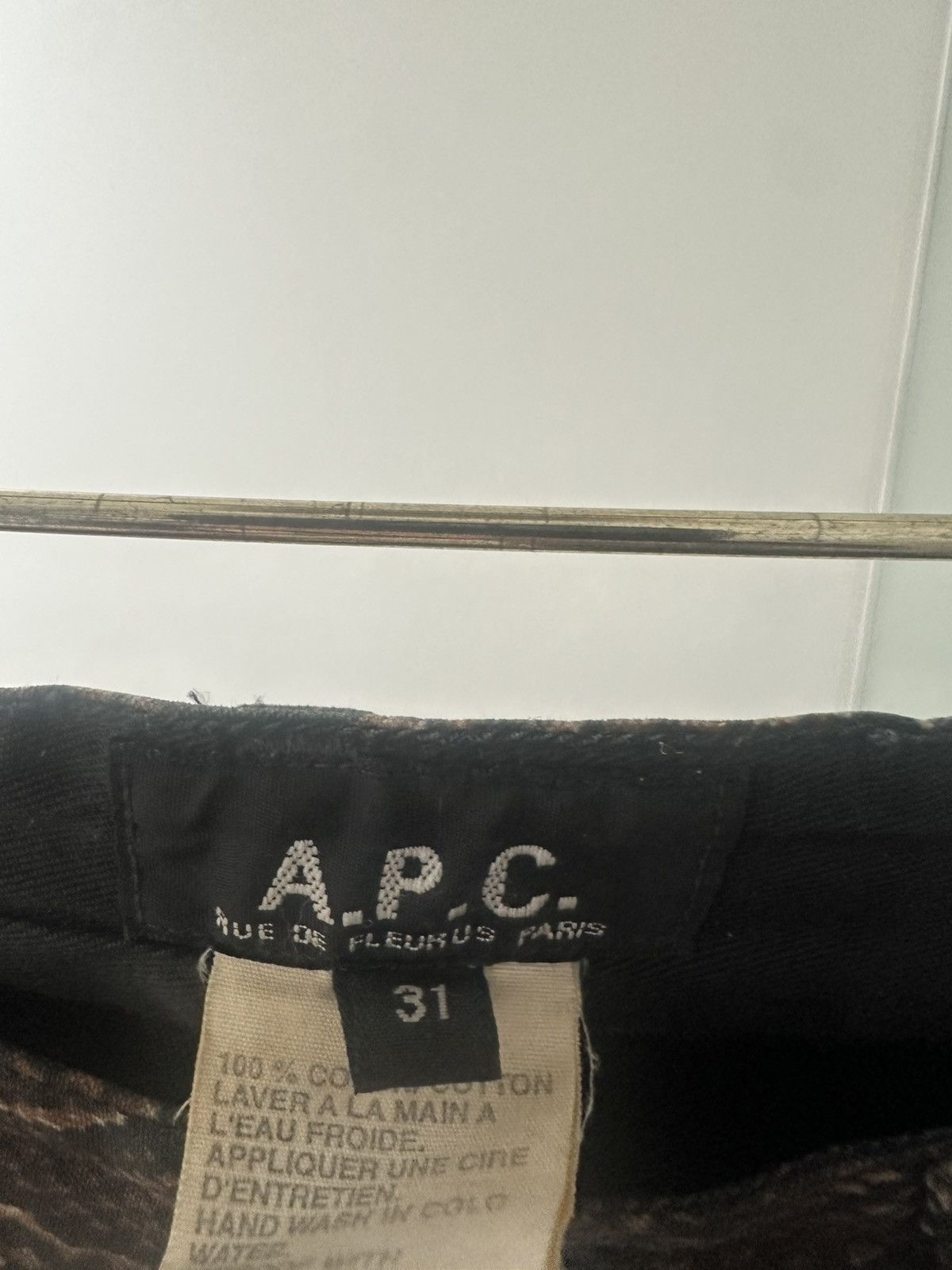 A.P.C. Waxed Snake Print Jeans Size US 31 - 4 Thumbnail