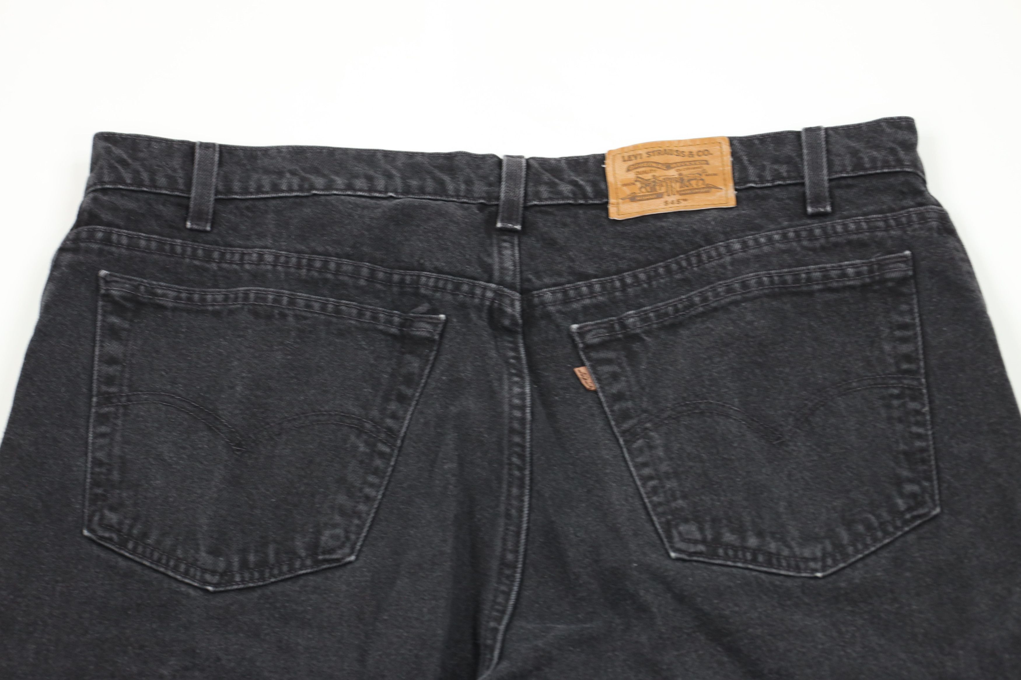 Levi's × Vintage Vintage 90s Levis 545 Loose Fit Denim Jeans Black Cotton Size US 38 / EU 54 - 10 Thumbnail
