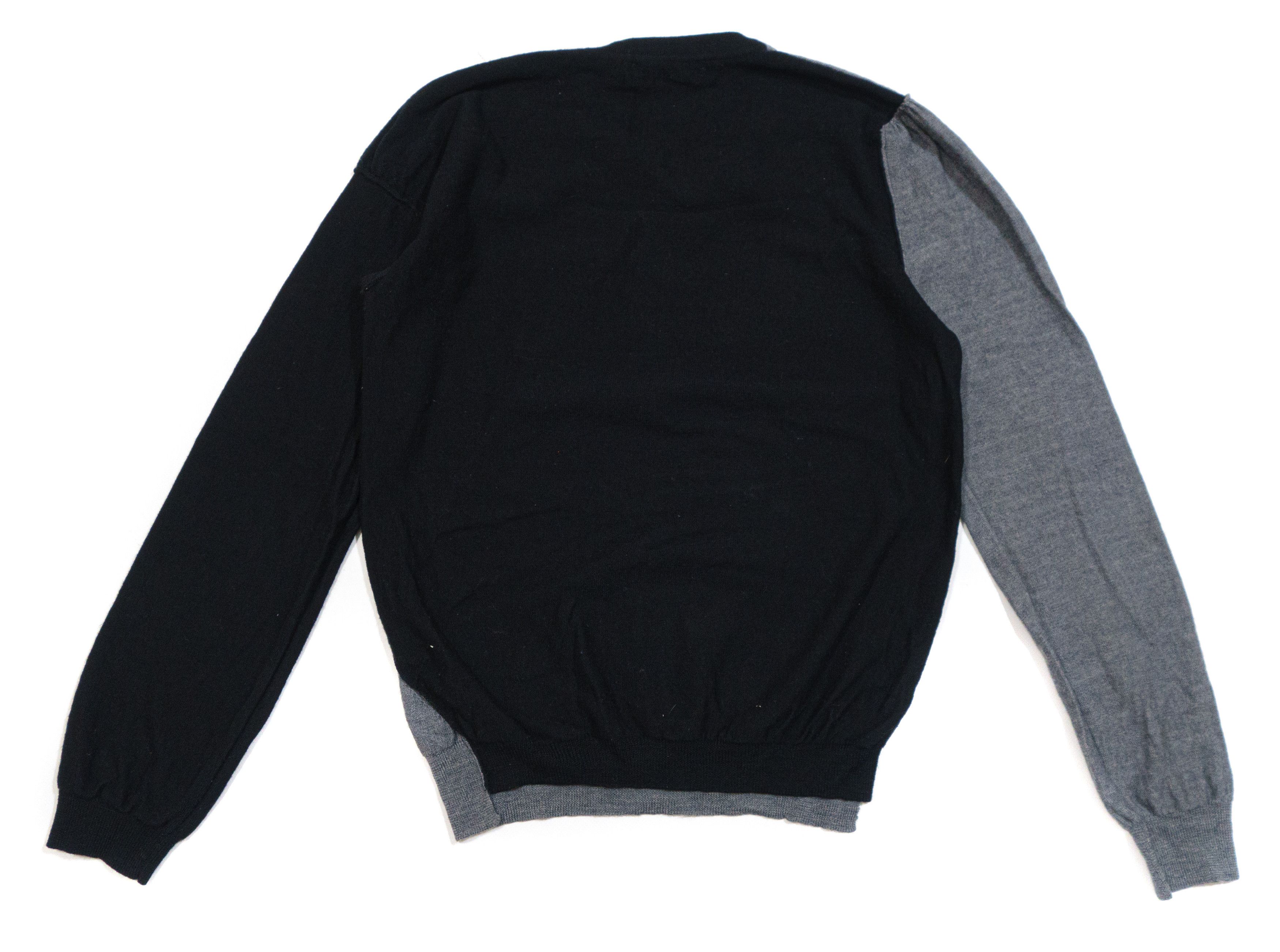 Sonia Rykiel 90S Double Parted Wool Sweater Vintage Size L / US 10 / IT 46 - 2 Thumbnail