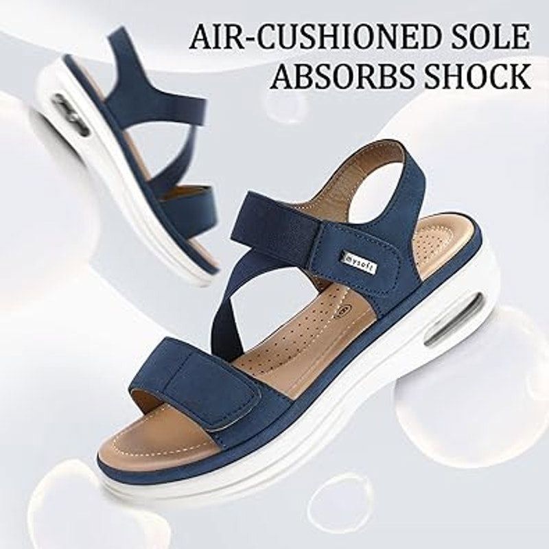 Other Mysoft Women's Navy Open Toe 2" Platform Sandals, Size 9.5 Size US 9.5 / IT 39.5 - 2 Thumbnail