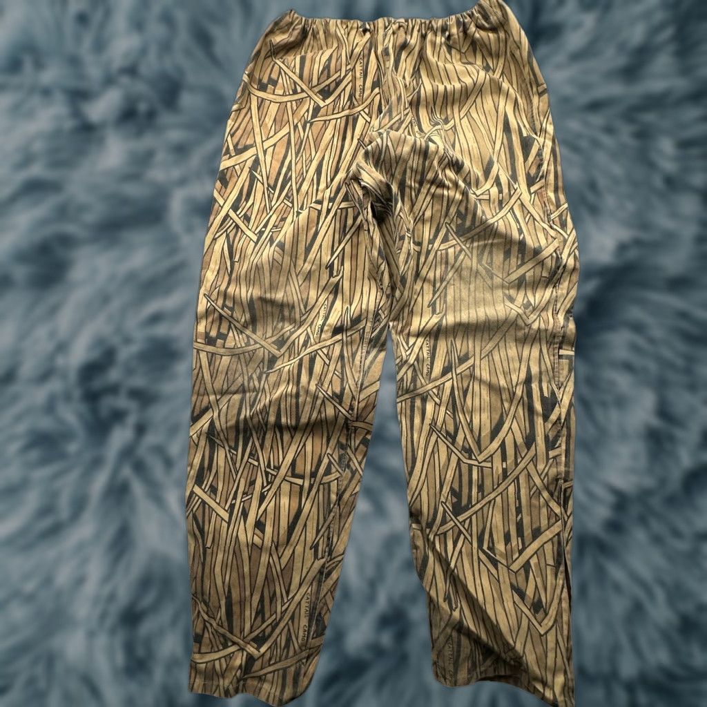 Vintage VINTAGE Cabela's Gore-Tex Hunting Pants Mens M Regular 31" Inseam Tree Cat Tail Camo Camouflage Brown Mens Pants Camouflage Hunting Weather Rain Pants Size US 30 / EU 46 - 1 Thumbnail