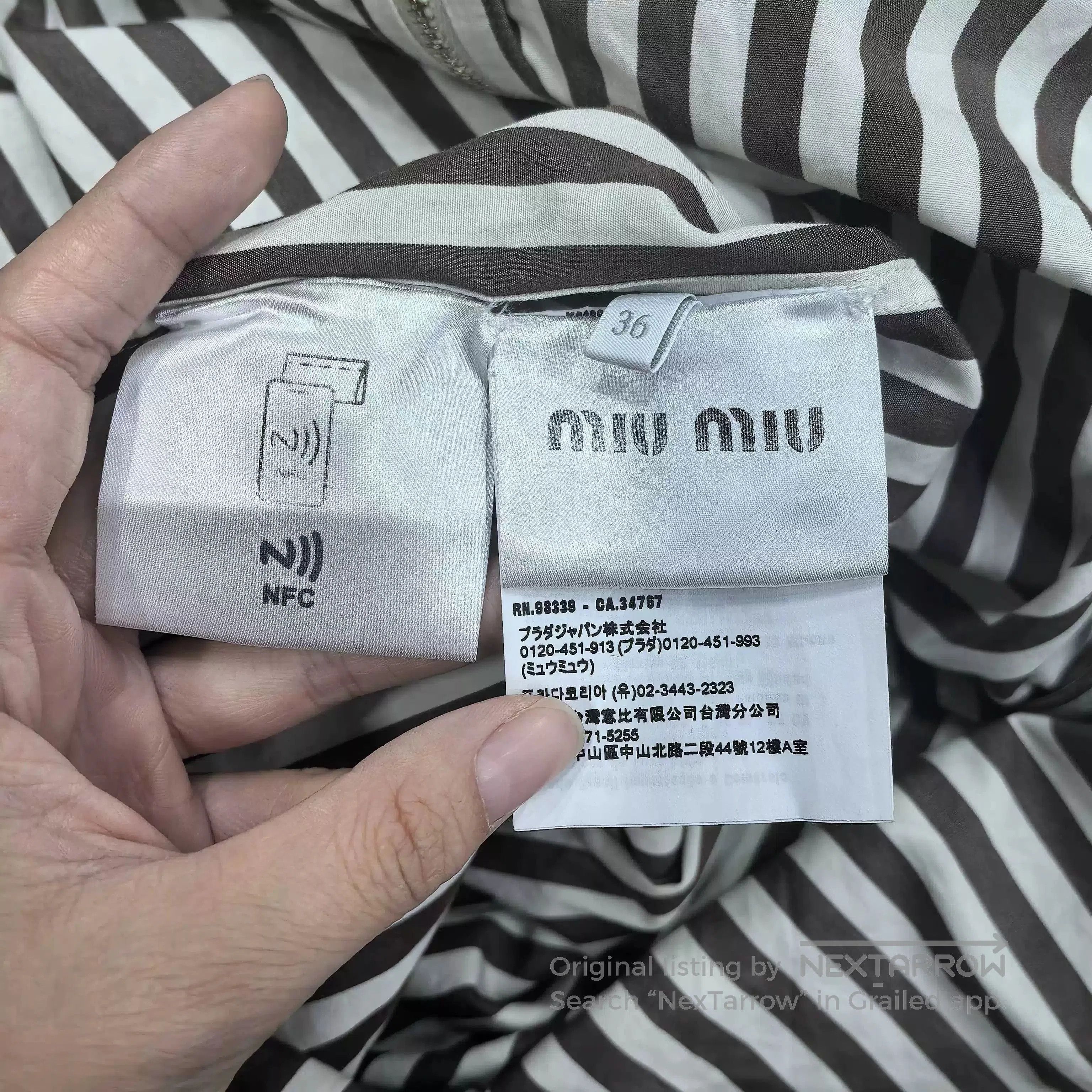 Miu Miu miumiu black and white striped zip jacket. Size US S / EU 44-46 / 1 - 4 Thumbnail