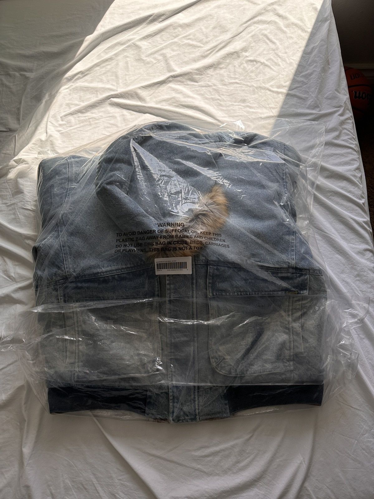 Supreme Supreme SS26 Reversible Faux Fur Hooded Work Jacket Denim Size US M / EU 48-50 / 2 - 7 Thumbnail