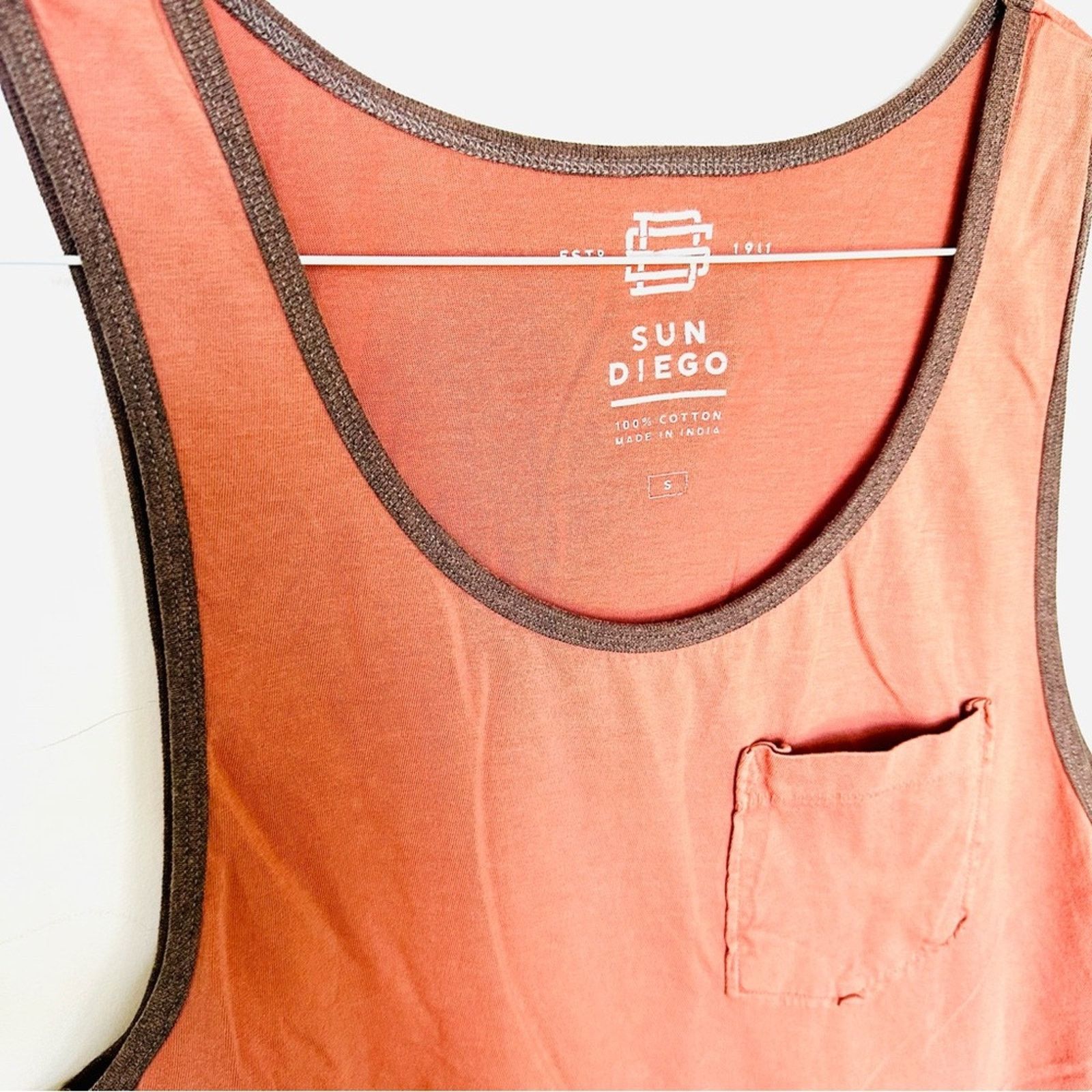 Pacsun MENS SUN DIEGO Navy Blue Pink Aqua Grey Two Tone Tank Top Size US S / EU 44-46 / 1 - 10 Thumbnail