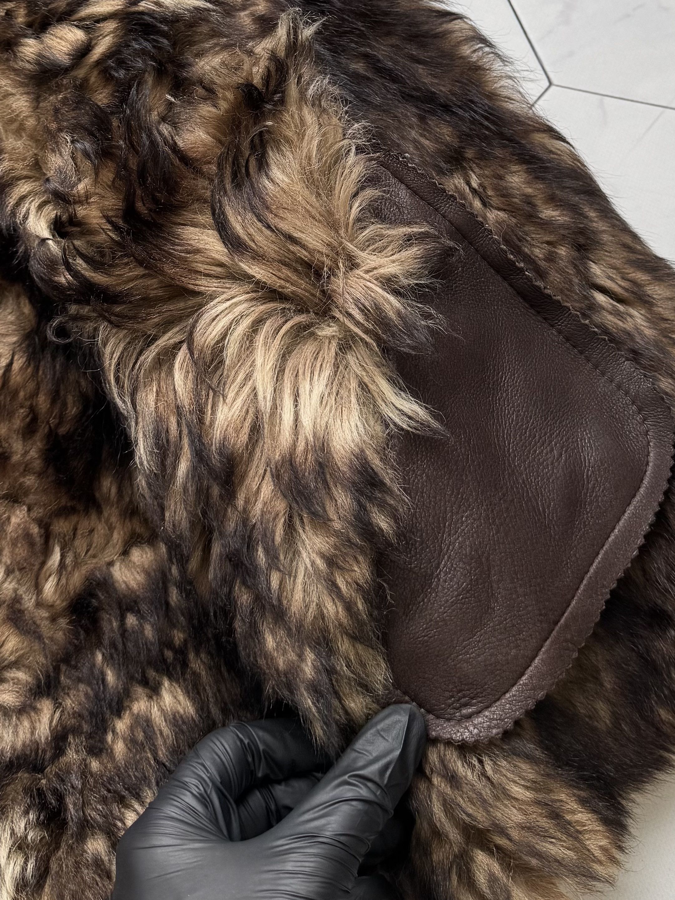 Japanese Brand Vintage Real Sheepskin Coat With Belt (B550)E2D15 Size M / US 6-8 / IT 42-44 - 8 Thumbnail