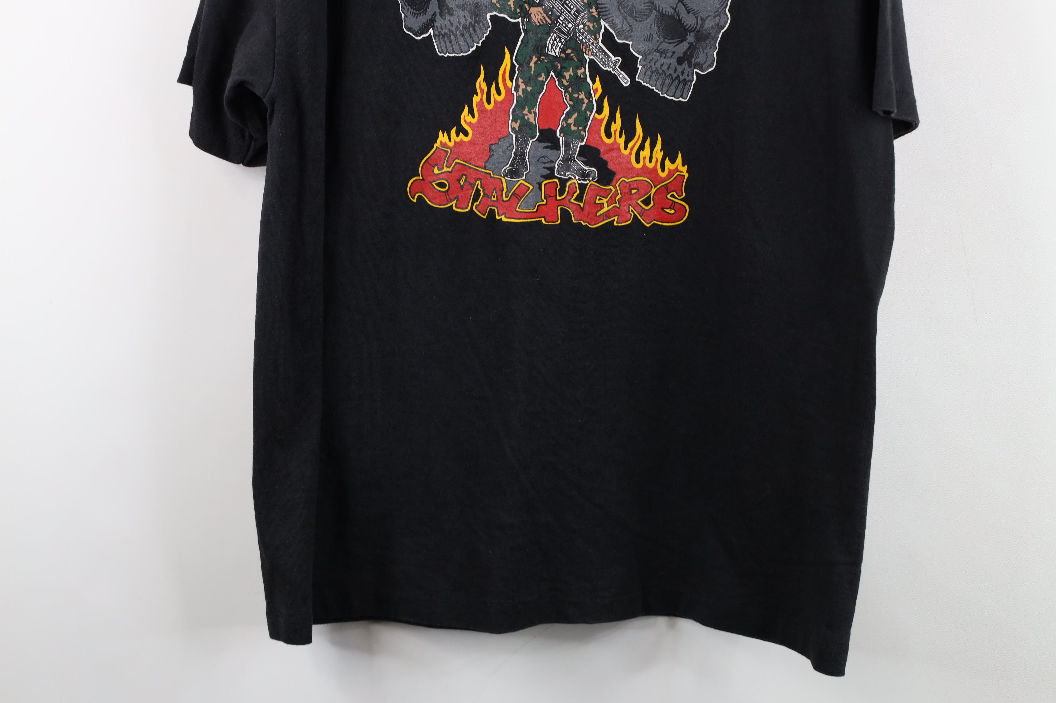 Vintage Vintage 90s 38th Infantry Night Stalkers Army T-Shirt Black Size US L / EU 52-54 / 3 - 12 Thumbnail