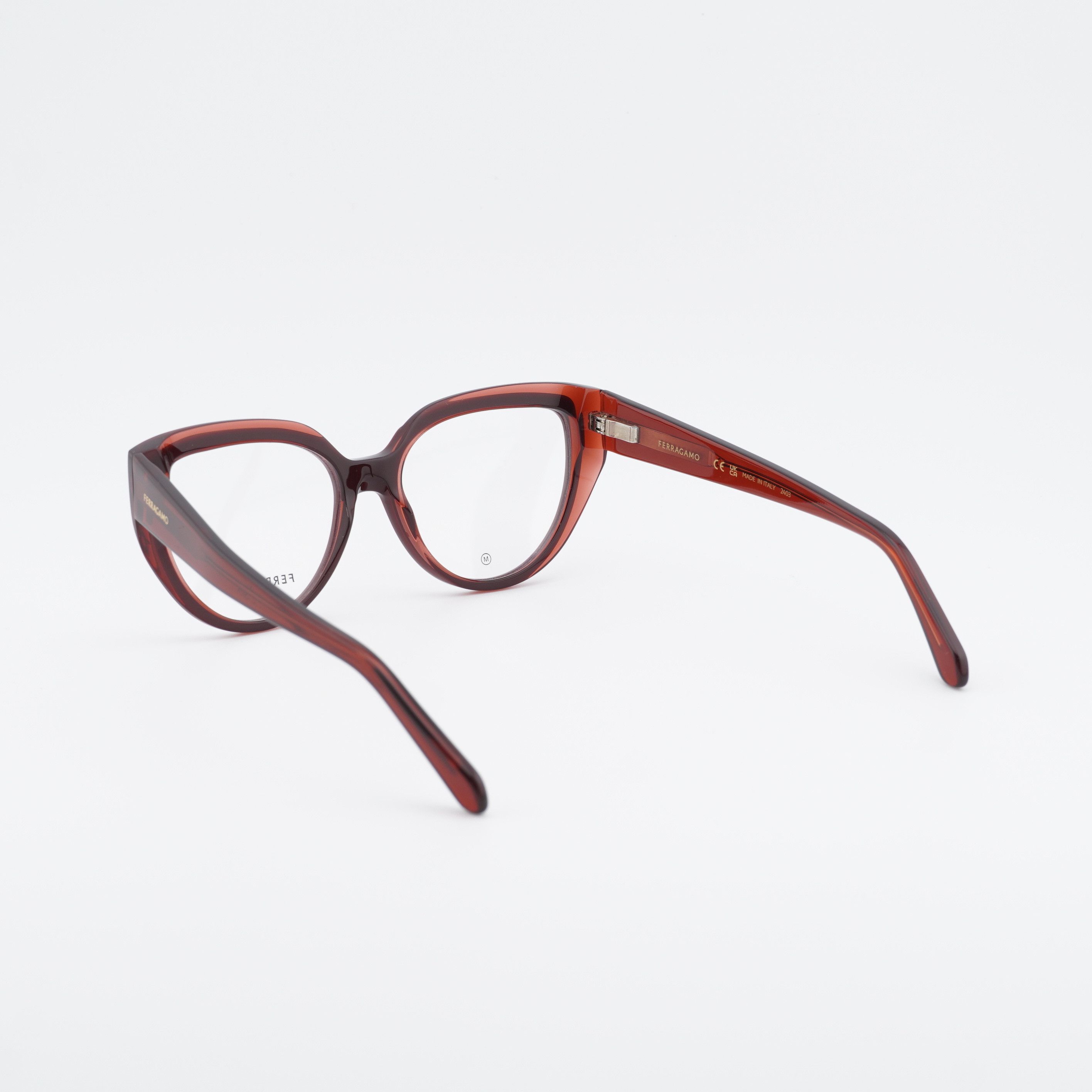 Salvatore Ferragamo Salvatore Ferragamo SF2984 613 Eyeglasses Transparent Red 53 Size ONE SIZE - 4 Thumbnail