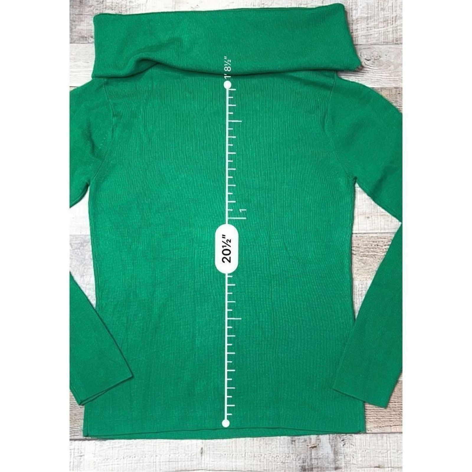 Anthropologie Ett:wa Anthropologie Green Ribbed Knit Pullover SMALL Preppy Size S / US 4 / IT 40 - 8 Thumbnail