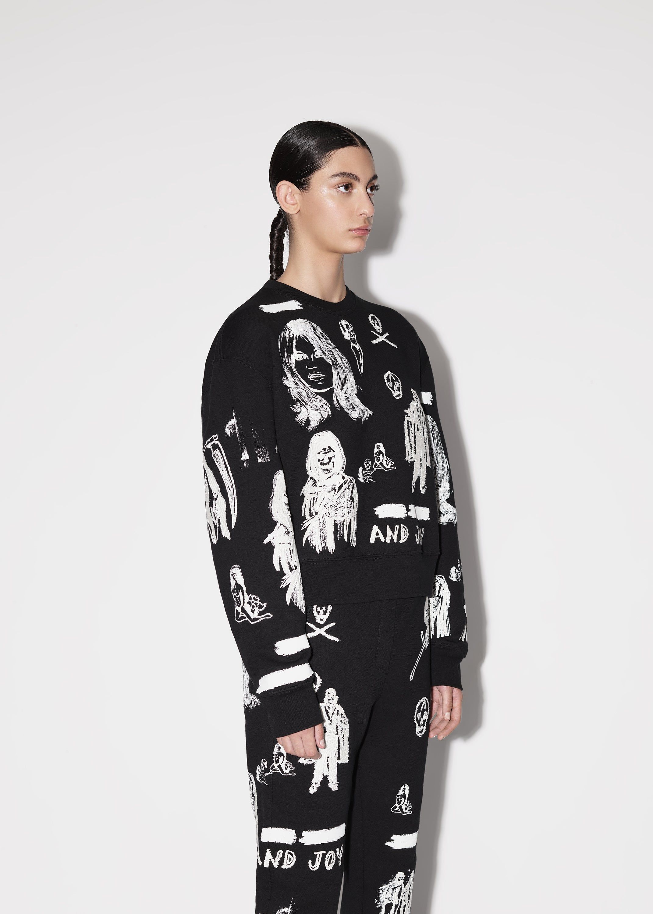 Amiri × Wes Lang o1w1db10125 Unisex Sweater in Black/White Size M / US 6-8 / IT 42-44 - 3 Thumbnail