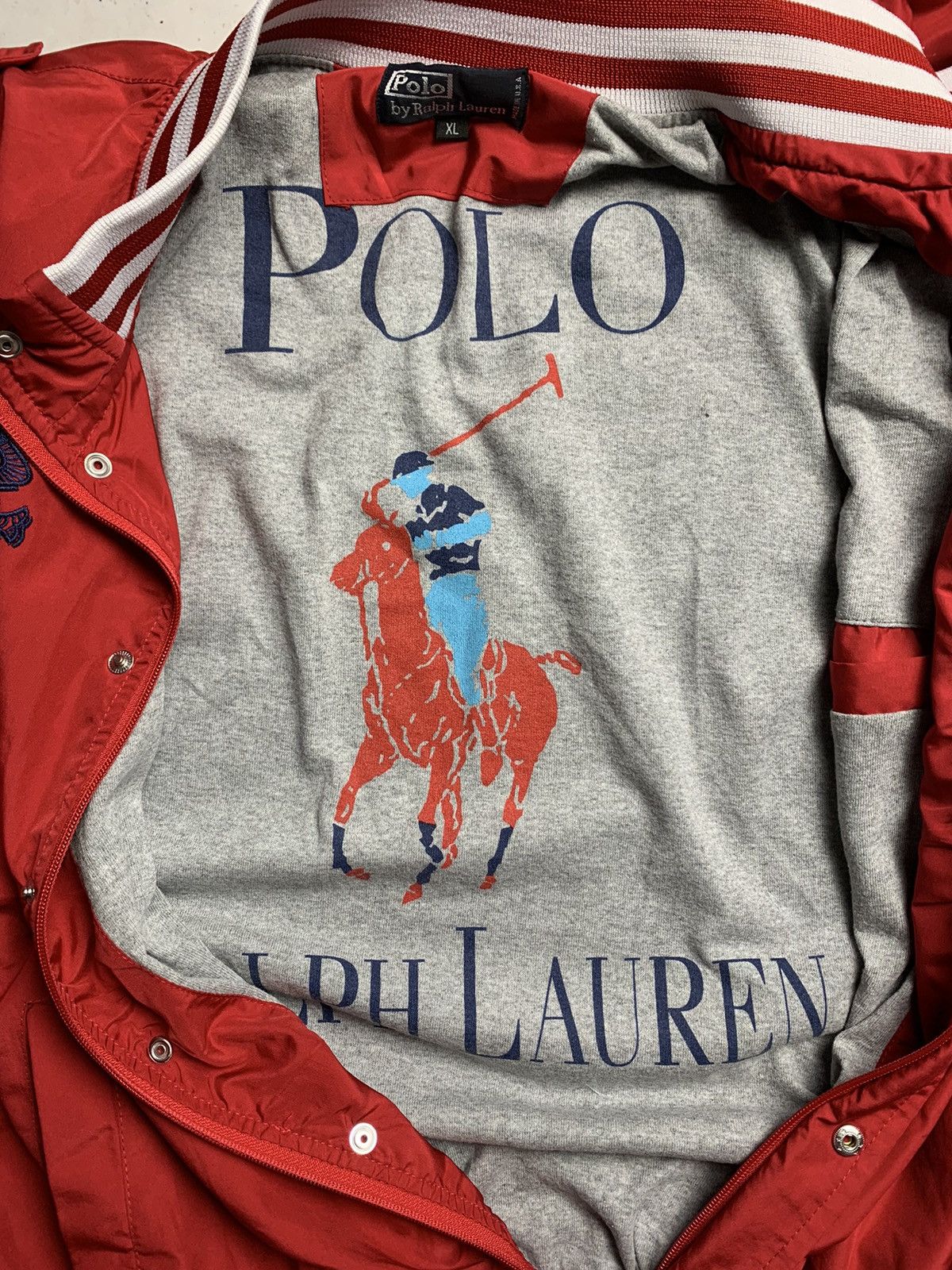 Vintage Polo Ralph Lauren Nylon Bomber Jacket Y2K XL