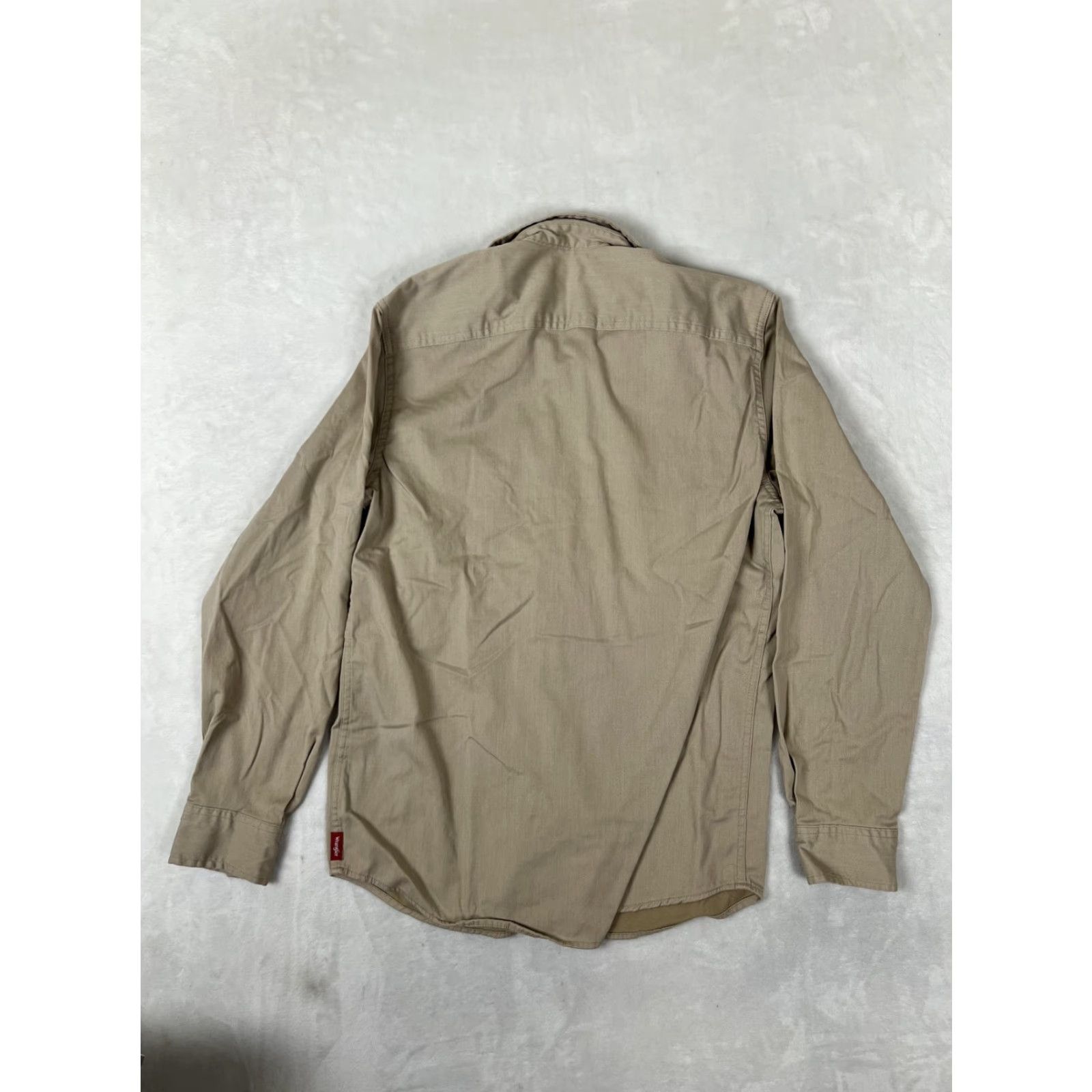 Wrangler Wrangler Shirt Mens Small Beige Twill Long Sleeve Button Front Casual Workwear Size US S / EU 44-46 / 1 - 6 Thumbnail