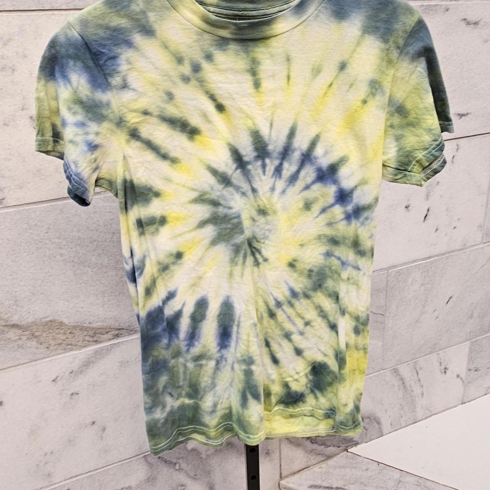 Other Handmade Tie-dye Tee Yellow Blue and Green T-shirt Size US S / EU 44-46 / 1 - 3 Thumbnail