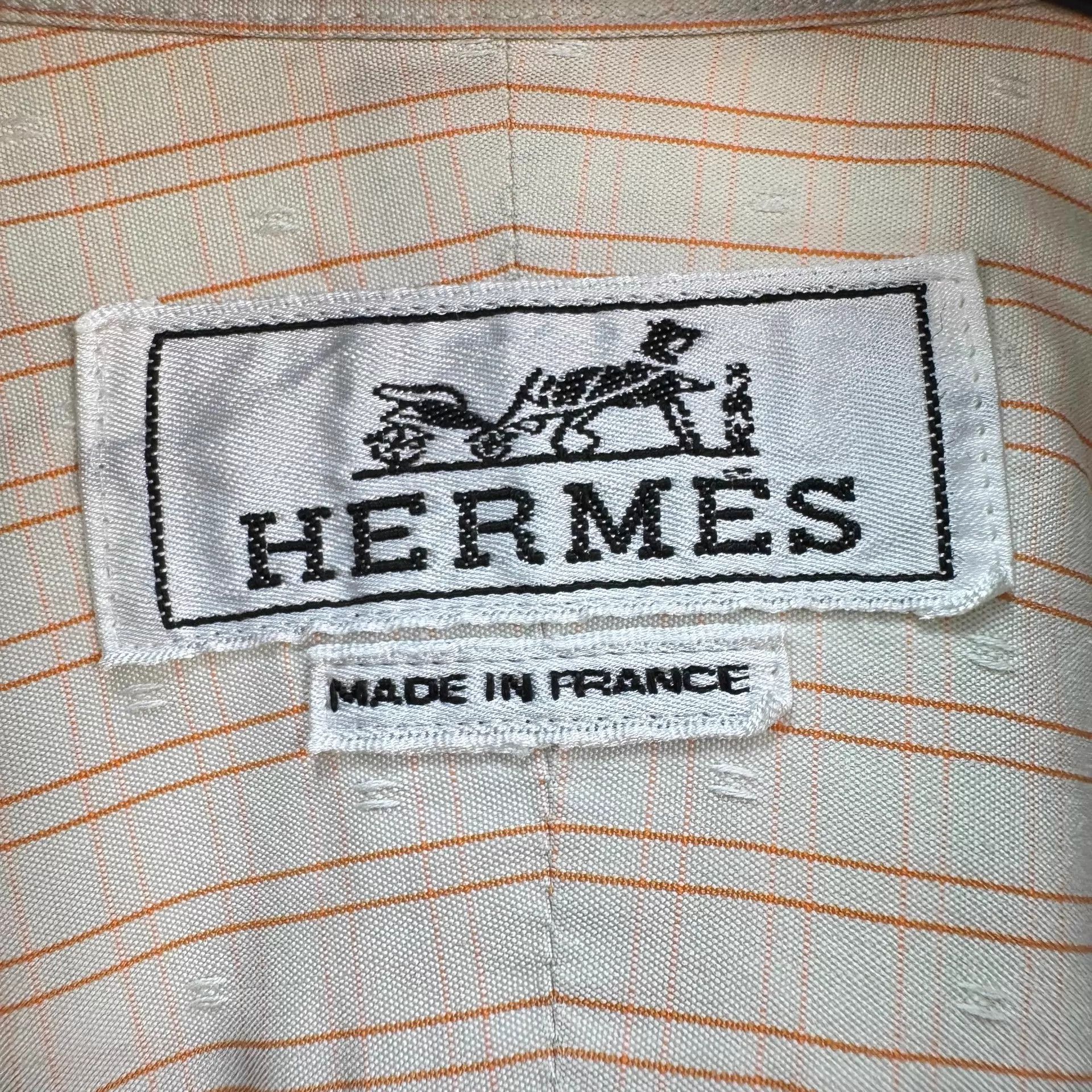 Hermes Hermes Subtle H Allover Stripe Shirt 40 98 New Size US M / EU 48-50 / 2 - 6 Thumbnail