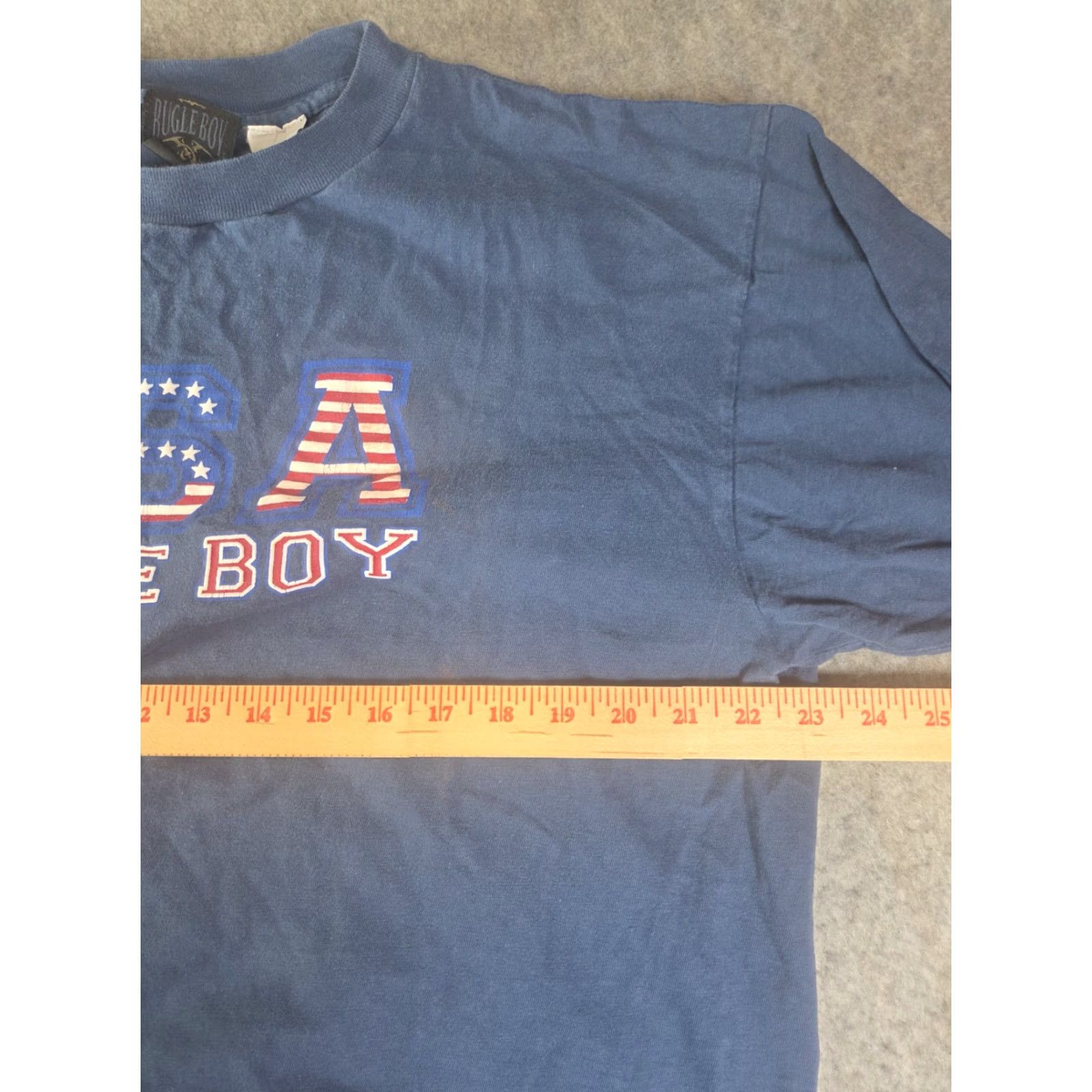 Bugle Boy VINTAGE Bugle Boy T-Shirt XL Men Short Sleeve 90s Logo Blue Distressed USA Red White Blue T-Shirt Mens XL Size US XL / EU 56 / 4 - 7 Thumbnail