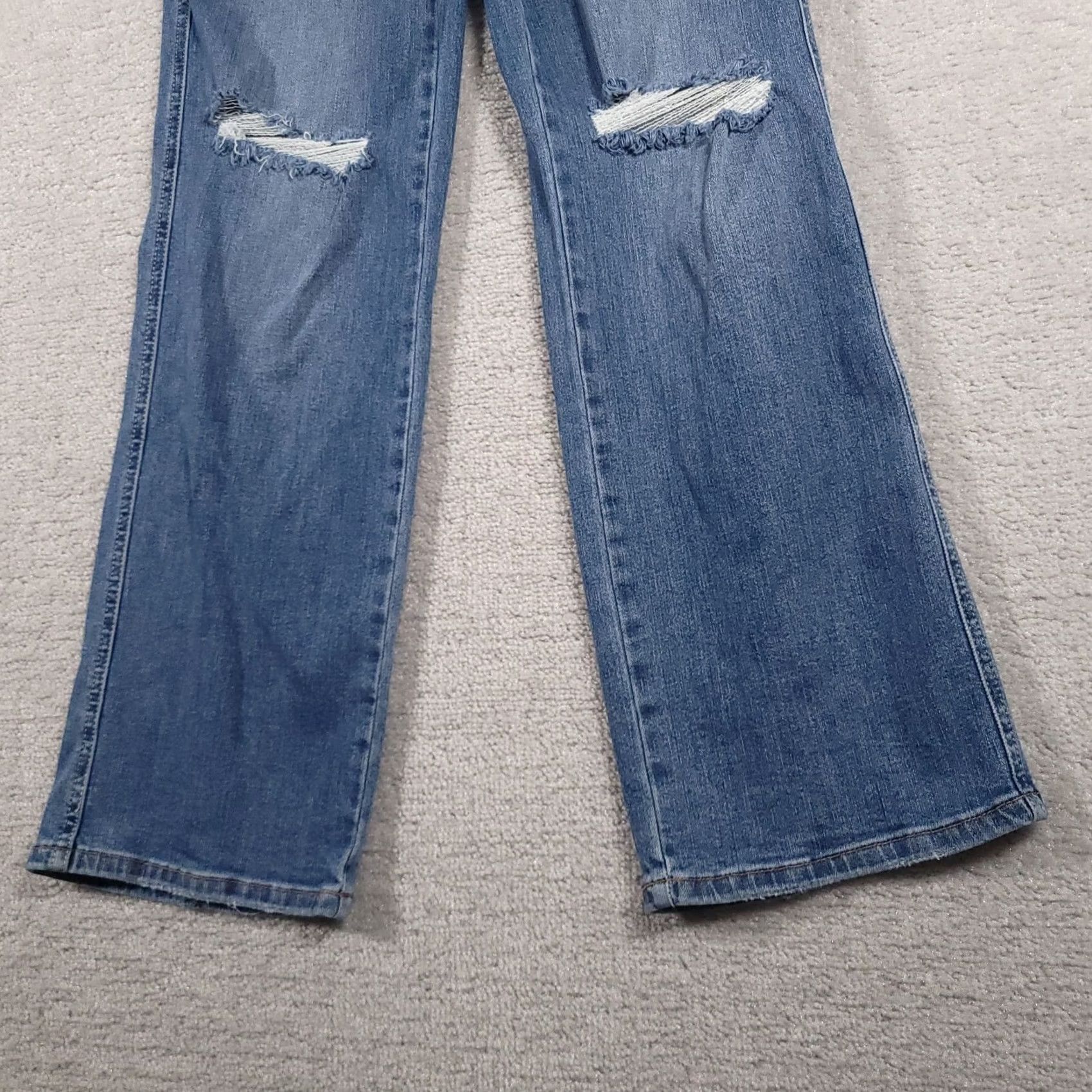 Denime Judy Blue Jeans Women's 7 Distressed Flared Boho Stretch Denim Jeans Bohemian Regular 5-Pocket Blue Autumn Women Size 28" / US 6 / IT 42 - 5 Thumbnail