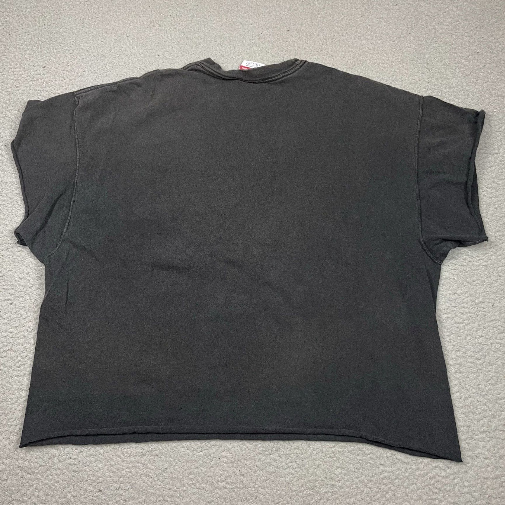 Champion VINTAGE Champion Shirt Womens XL Black Embroidered Distressed Tee Cropped Short Sleeve Round Neck Pullover Casual Ladies/Women Size XL / US 12-14 / IT 48-50 - 7 Thumbnail