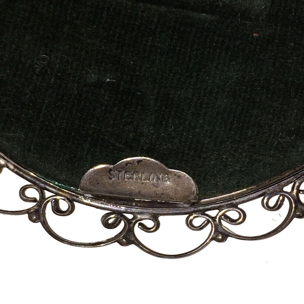 Designer Victorian Sterling Silver Filigree Oval Picture Frame Size ONE SIZE - 5 Thumbnail