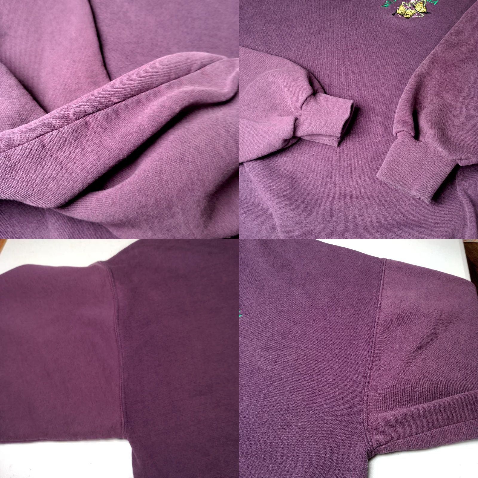 Jerzees VINTAGE Jerzees West Virginia Sweatshirt XL Purple Pullover Cotton Butterfly Nature Mens Size US XL / EU 56 / 4 - 8 Thumbnail