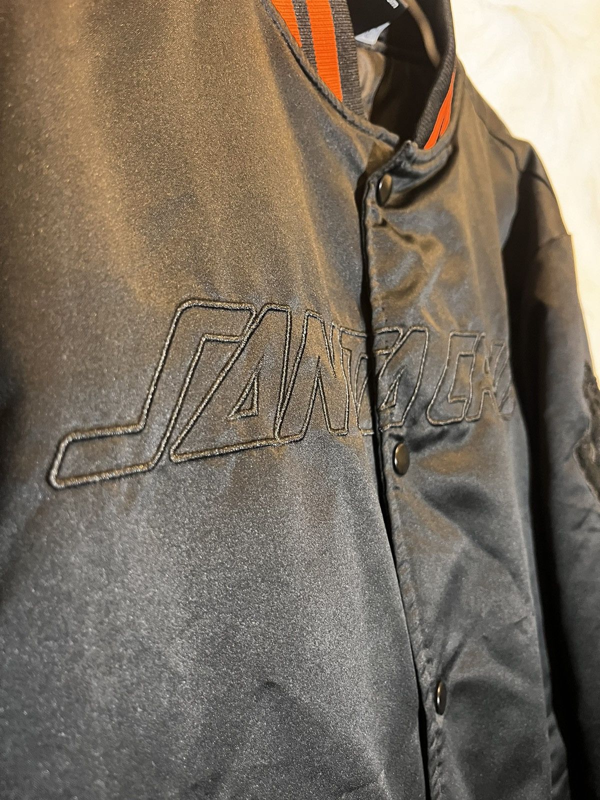 Santa Cruz Skateboards Santa Cruz Streetwear Lettermen Satin Button Up Jacket Size US S / EU 44-46 / 1 - 2 Thumbnail