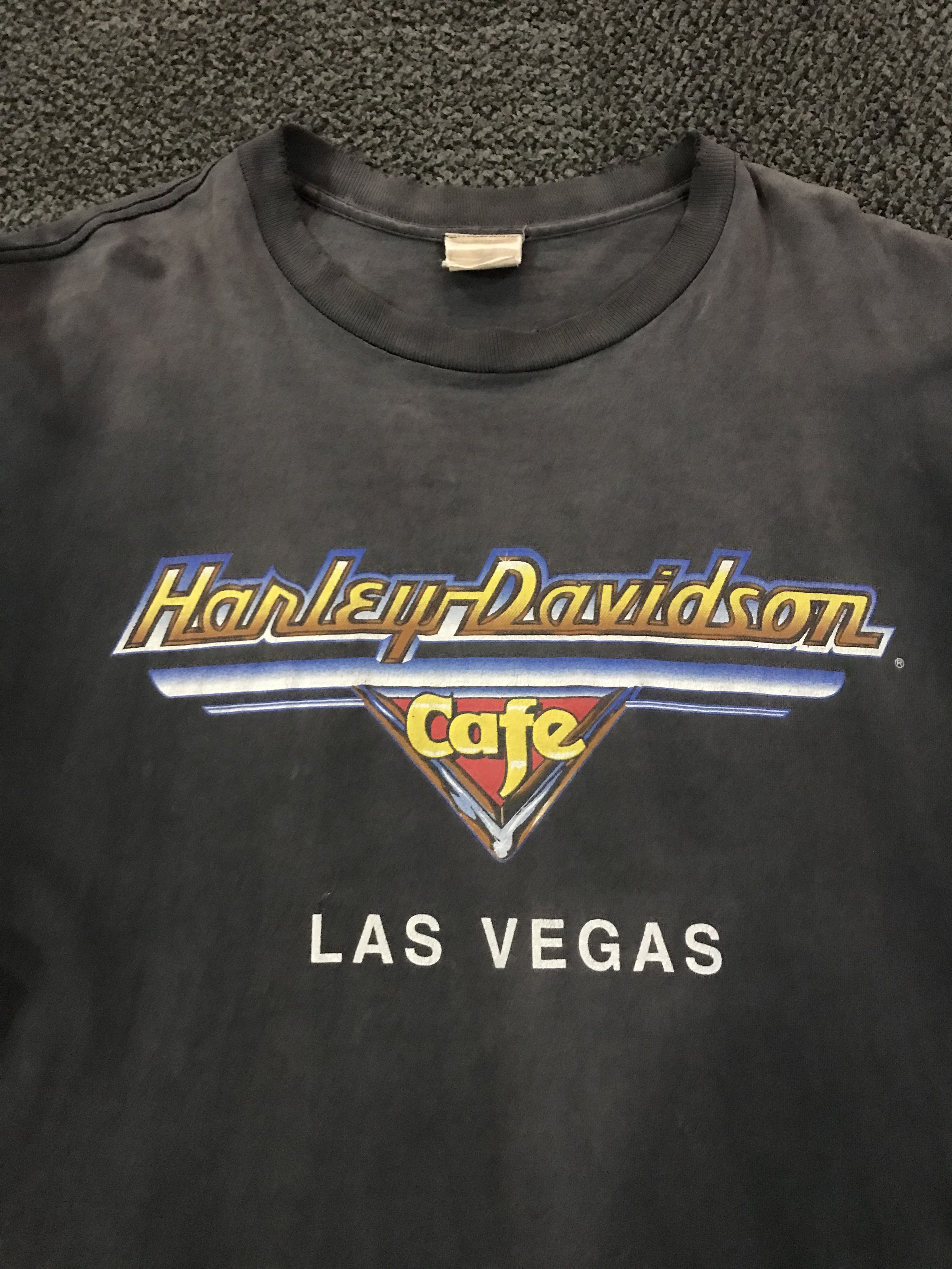 Harley Davidson Vintage 90s distress Harley Davidson Las Vegas Size US L / EU 52-54 / 3 - 2 Thumbnail