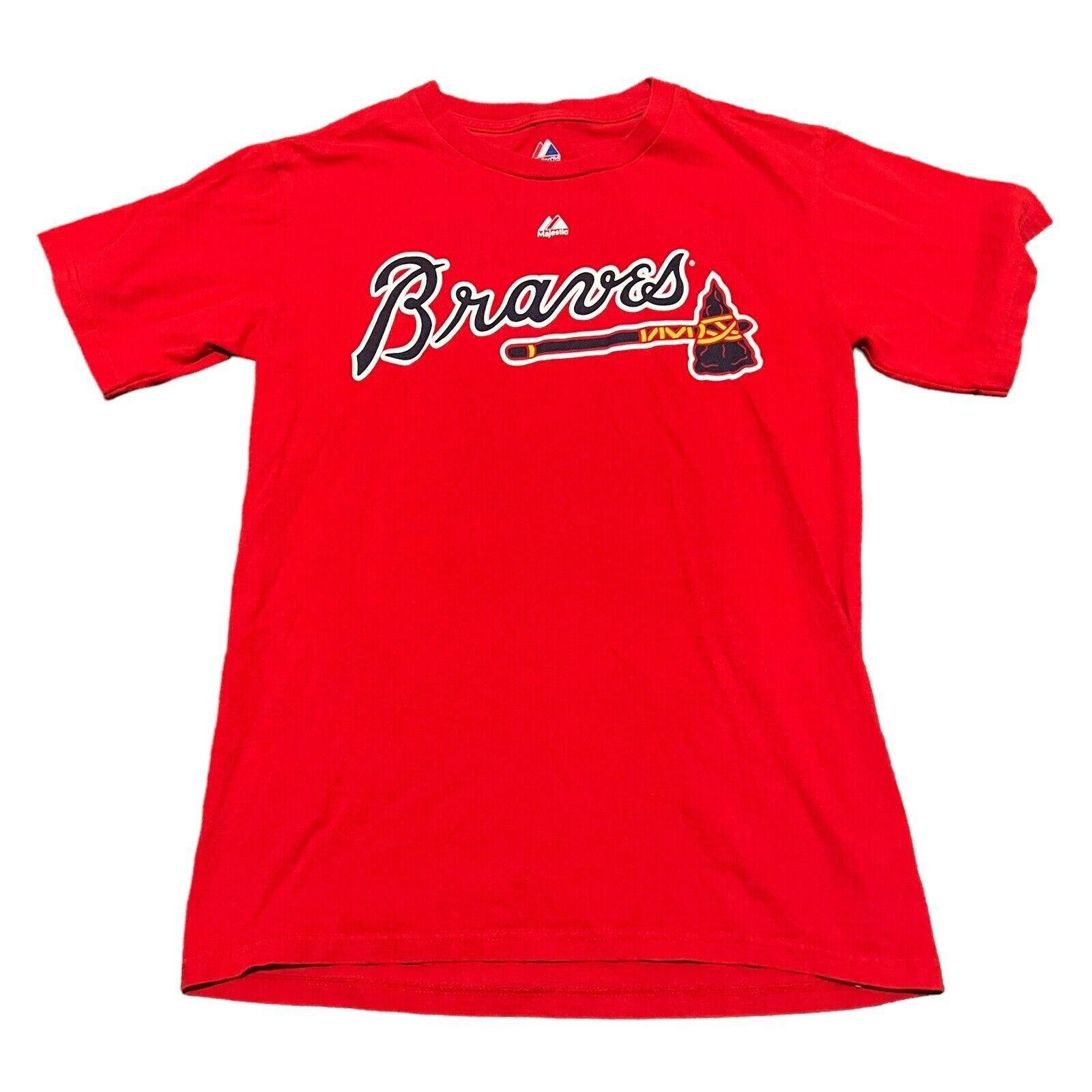 Majestic Atlanta Braves Jersey Shirt XL Men Dan Uggla MLB Baseball Player  Tee