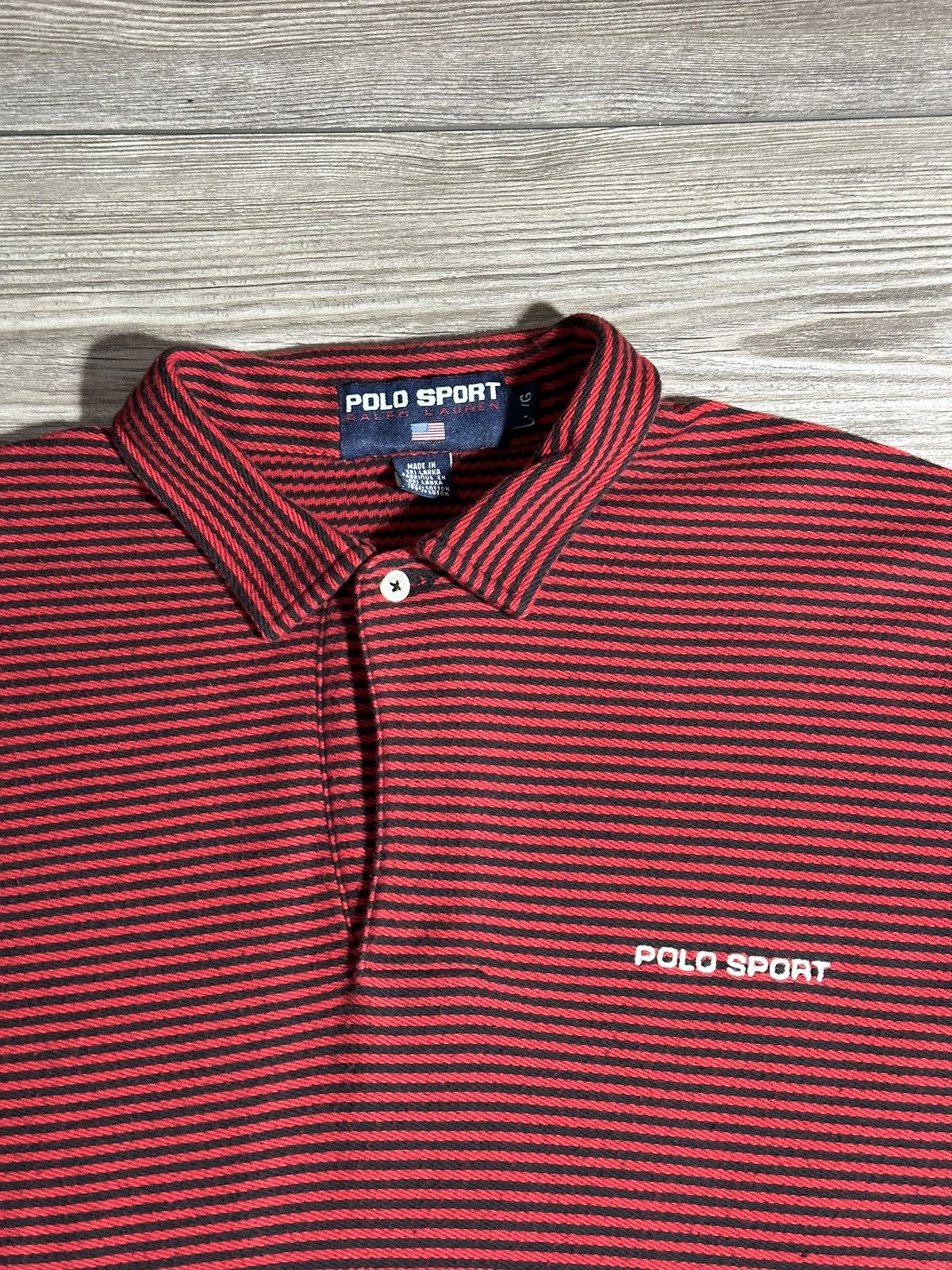 Polo Ralph Lauren × Vintage Vintage Polo Sport Striped Rugby Shirt Size US L / EU 52-54 / 3 - 2 Thumbnail