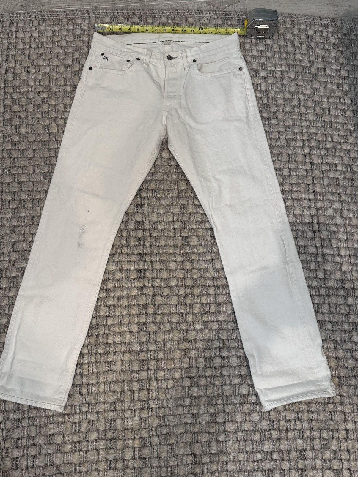 RRL Ralph Lauren Vintage White RRL Selvedge Denim Jeans Size US 30 / EU 46 - 1 Thumbnail