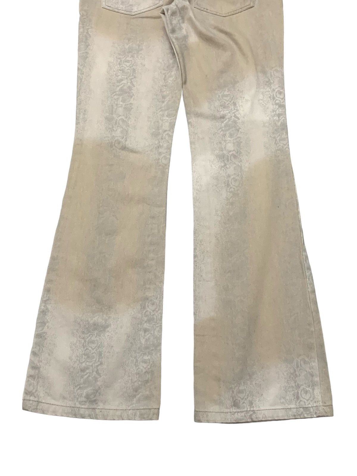 Hysteric Glamour × Japanese Brand Metro 7 Japan Albino Python Snake Pattern Flared Jeans Size US 29 - 8 Thumbnail