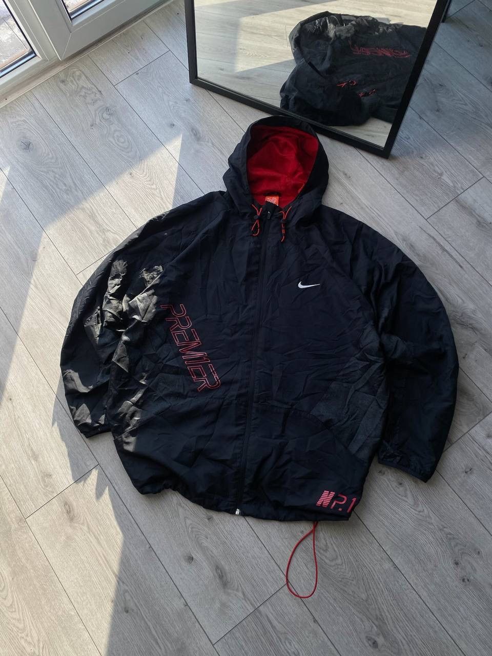Nike Vintage Nike Premier Black Nylon Windstopper Jacket XL Y2K Size US XL / EU 56 / 4 - 4 Thumbnail