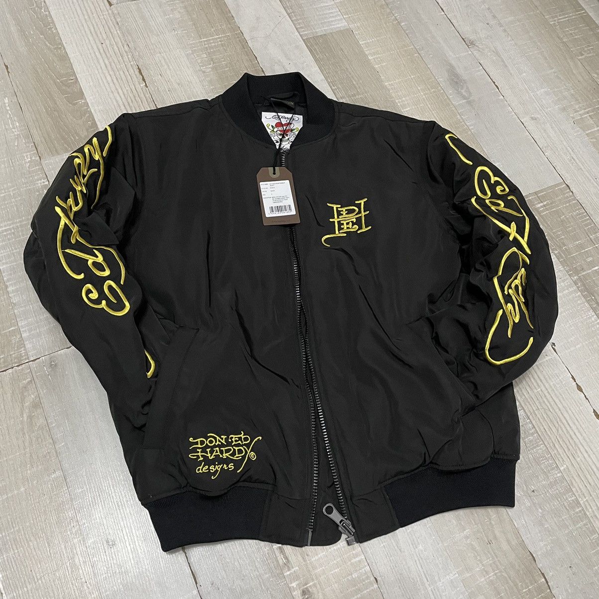 Ed Hardy × Japanese Brand × Streetwear Lion Bomber jacket