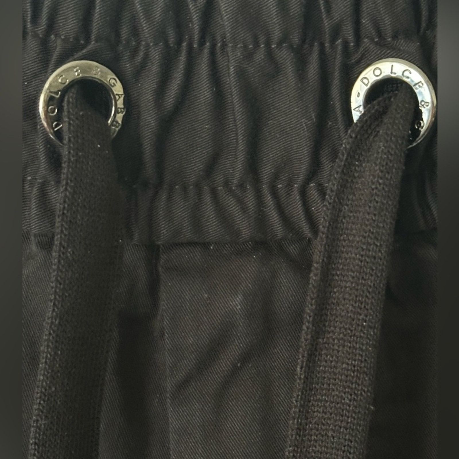 Dolce & Gabbana Essential Black Stretch Cotton Pants IT 46 Metal Logo Tag Size US 30 / EU 46 - 9 Thumbnail