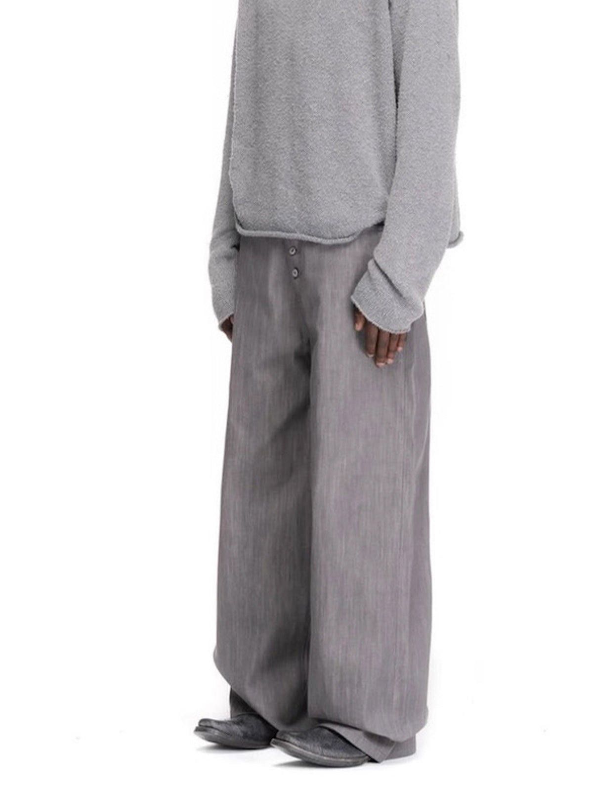 Other Washed Grey Extreme Wide-Leg Button-Fly Denim | Raw Size US 32 / EU 48 - 5 Thumbnail