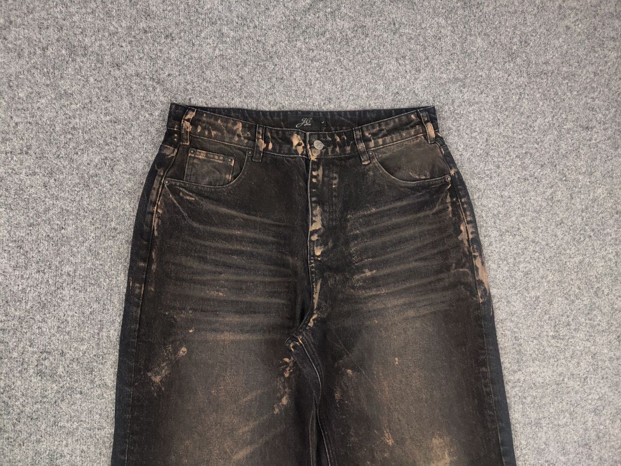 JCAESAR super baggy Black dye Denim Jeans rick owens LGB