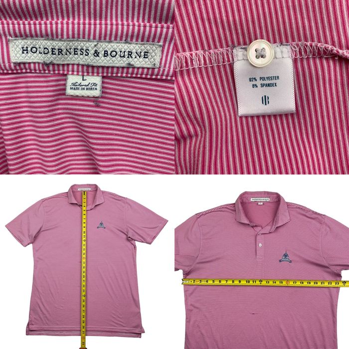 Vintage Us Congressional X Holderness & Bourne Mens Polo Shirt Pink 