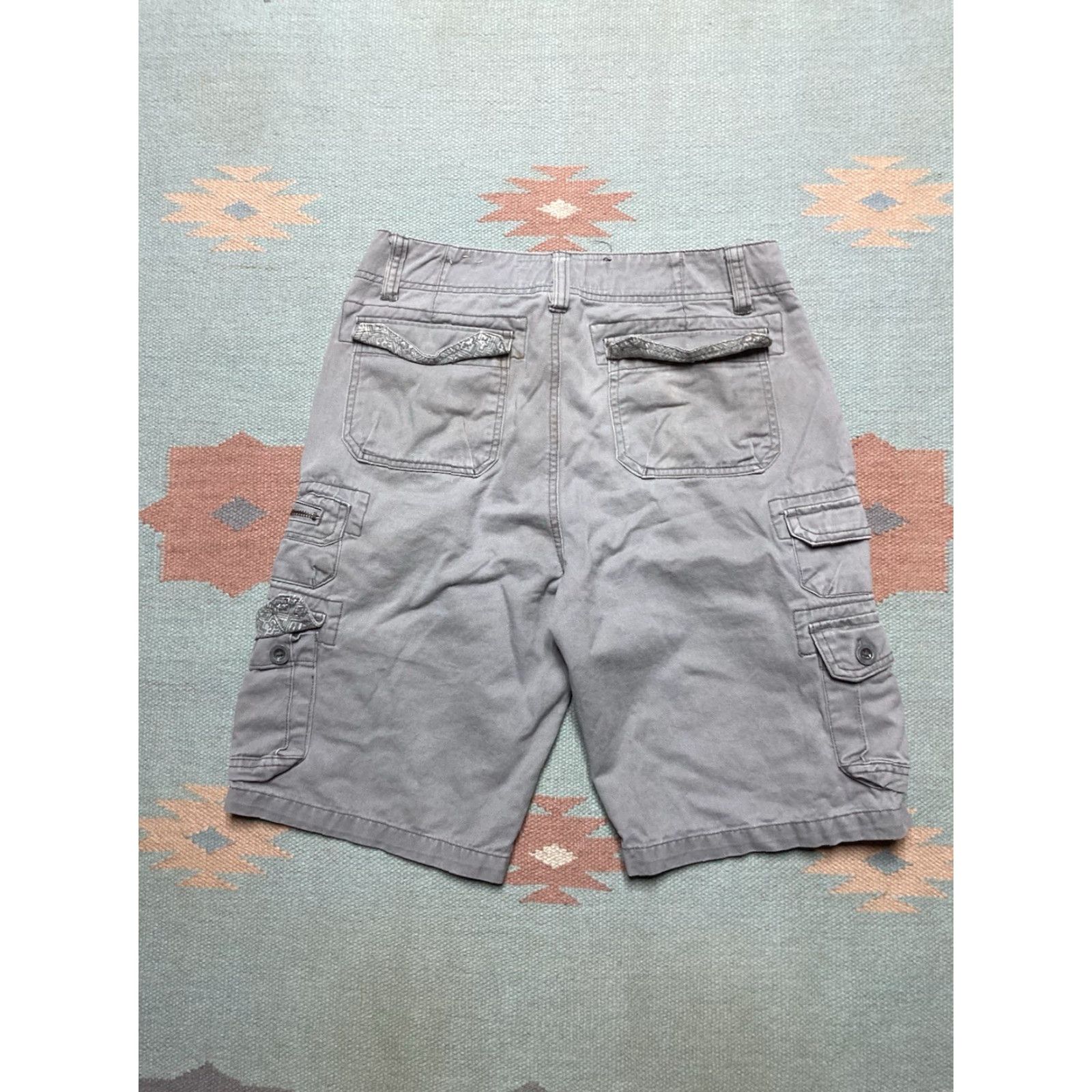Vintage VINTAGE Iron Co Cargo Shorts Men Outdoor Cotton Gray 32 Cargo Shorts Pockets Size US 32 / EU 48 - 5 Thumbnail