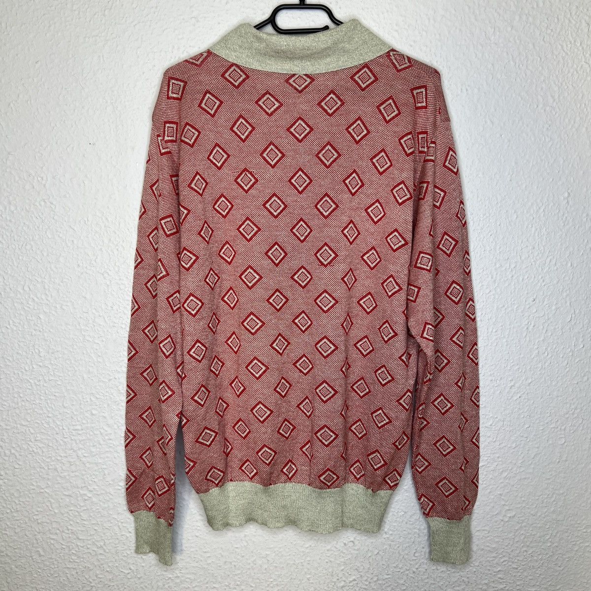 Valentino × Vintage Valentino Garavani Jumper Sweater Knitwear Argyle Rare 90s Size US L / EU 52-54 / 3 - 8 Thumbnail