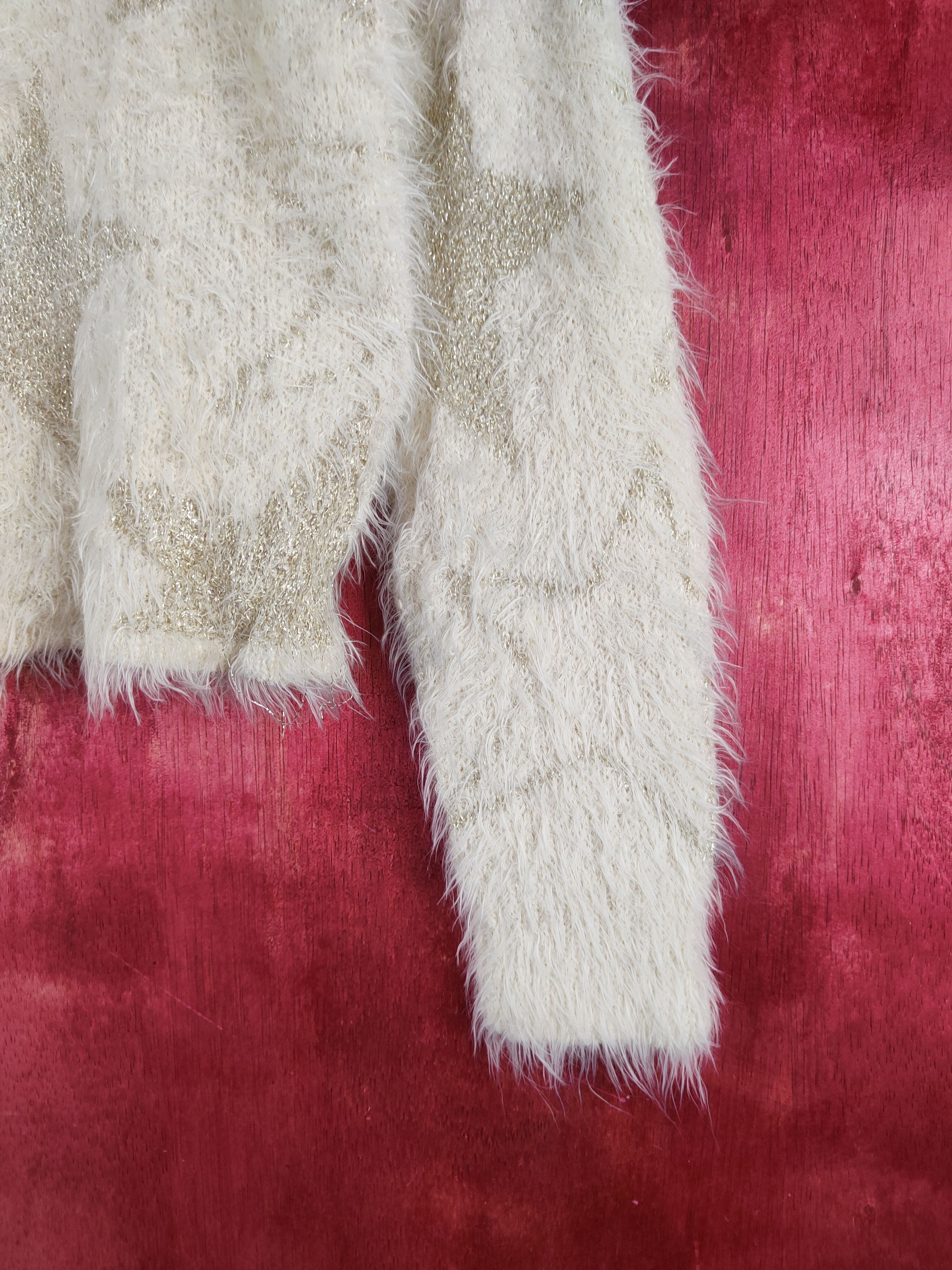 Japanese Brand × Vintage Star Art Stuff 🔥Here's Avenue Cream Fur Mohair Knitwear Size S / US 4 / IT 40 - 6 Thumbnail
