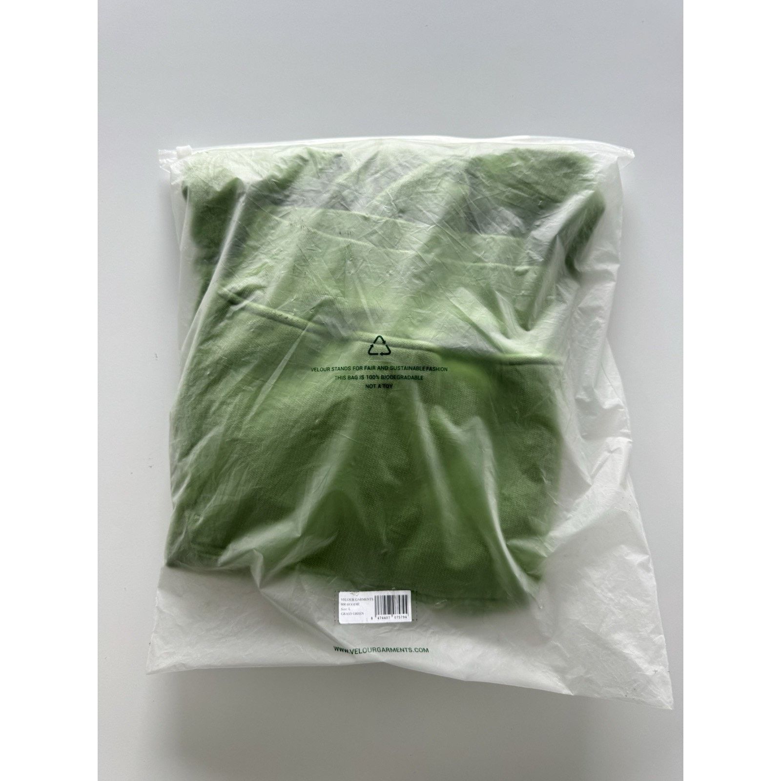 Velour Velour Garments Spain 600 GSM Grass Green Hoodie Size US L / EU 52-54 / 3 - 7 Thumbnail