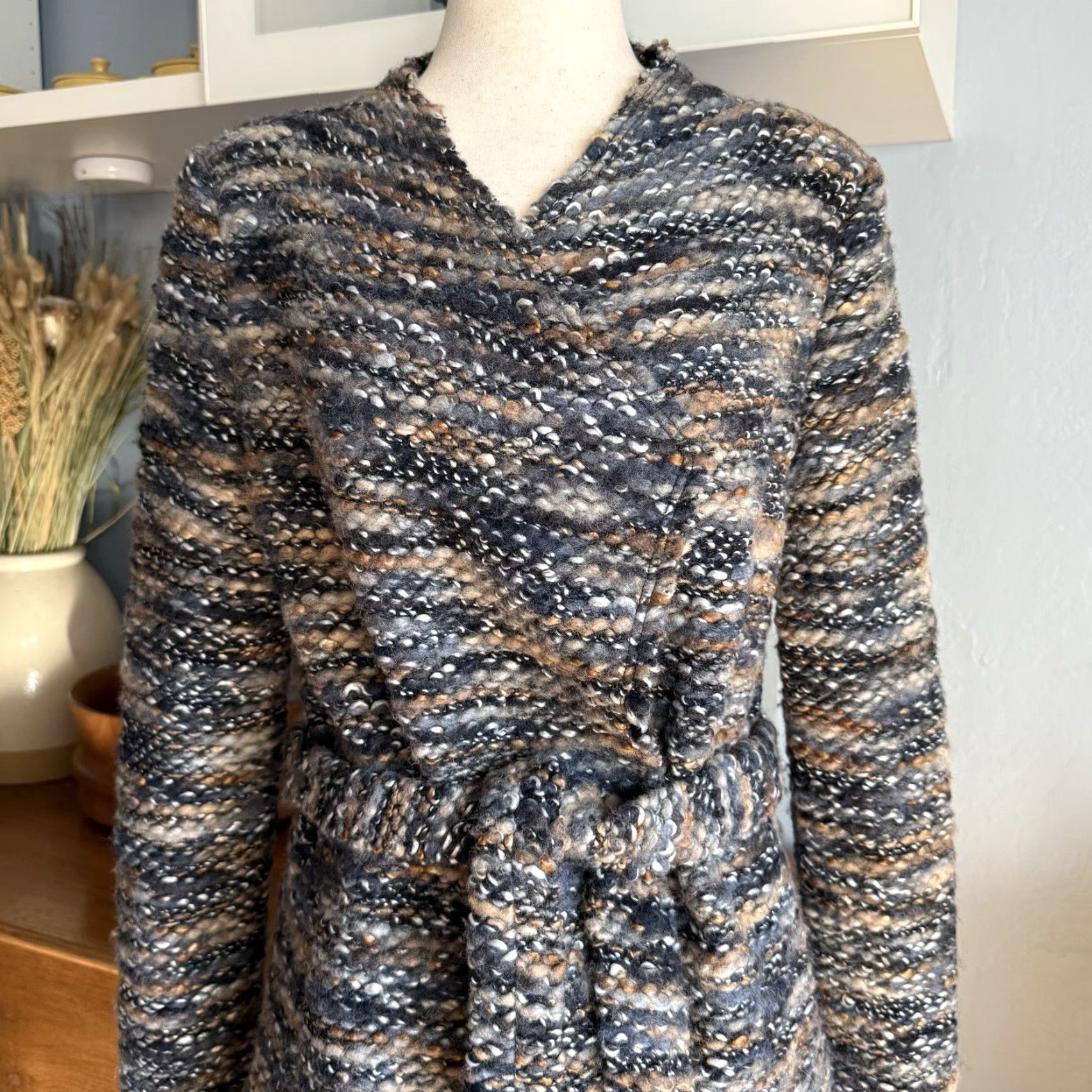 Iro IRO Cardigan Sweater Jacket Belted Wool Blend Tweed Boucle Campiaspe Size 42 Women Multicolor Pockets Size M / US 6-8 / IT 42-44 - 2 Thumbnail