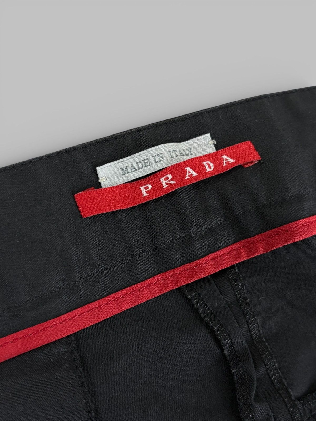 Prada Prada 2000s Black Technical Pants With Blue Sides Stripes Size US 36 / EU 52 - 17 Thumbnail