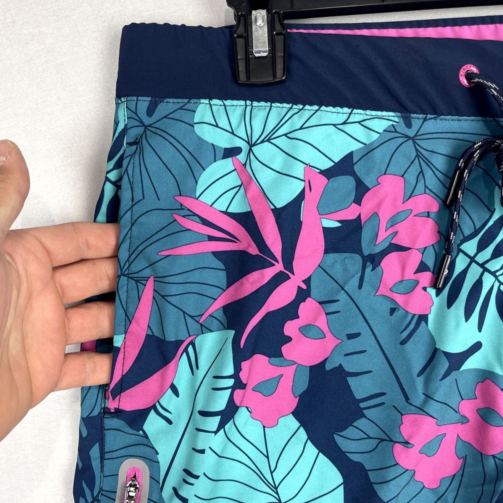 ZeroXposur Zeroxposur Shorts Mens M Blue Pink Brice Swim Trunks Board Shorts Tropical Floral Pattern Size US 31 - 4 Thumbnail
