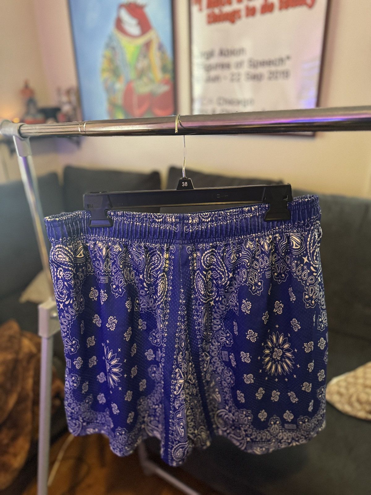 Bravest Studios BRAVEST STUDIOS BLUE PAISLEY SHORTS Size US 36 / EU 52 - 3 Thumbnail