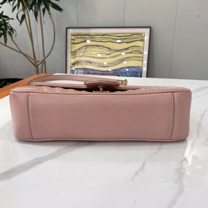 Gucci Gucci Pink Marmont Shoulder Bag-2505 Size ONE SIZE - 5 Thumbnail