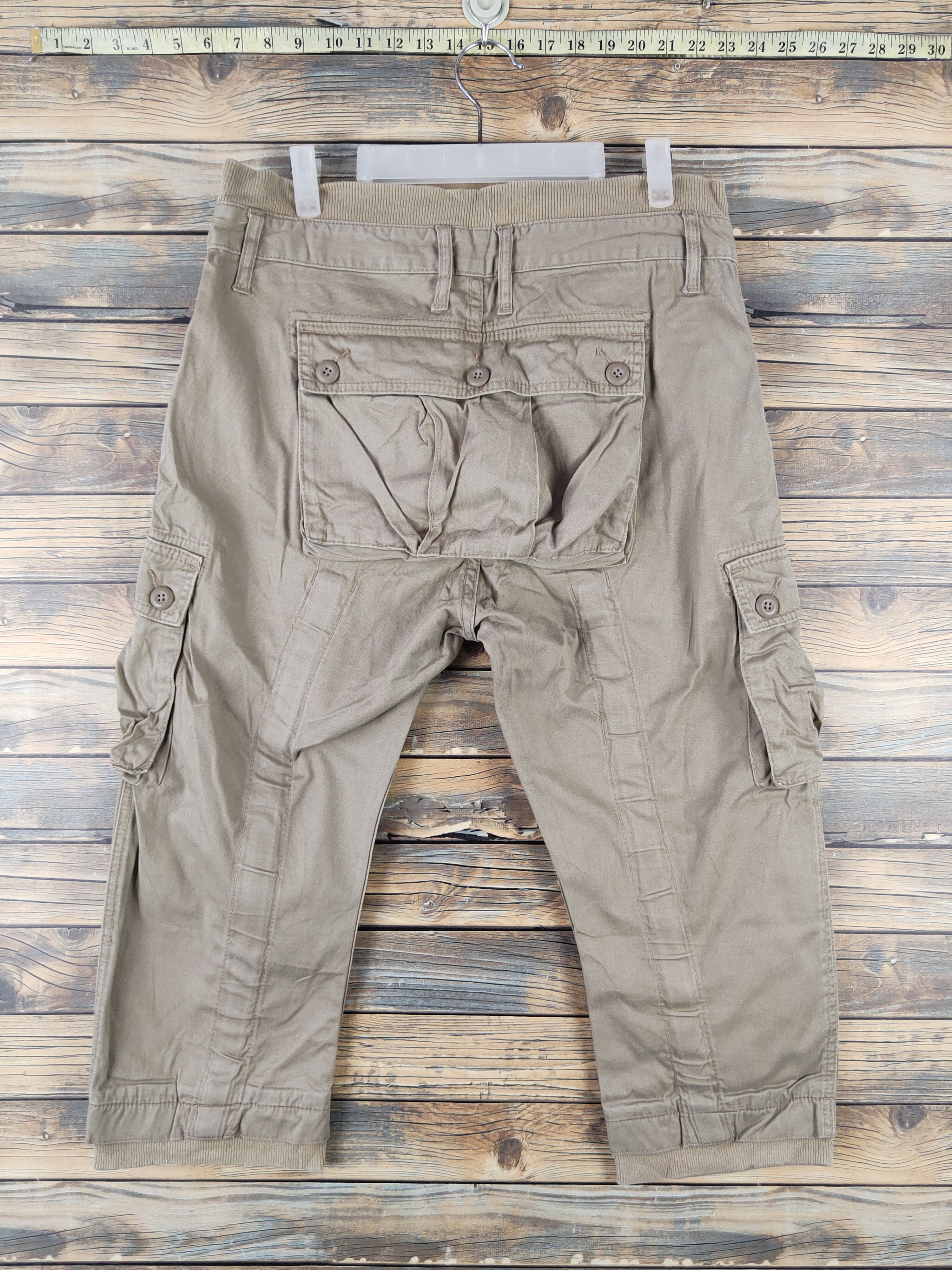 Japanese Brand DL Dominate double waist Beige Multipocket Cargo Pants #1957 Size US 32 / EU 48 - 7 Thumbnail