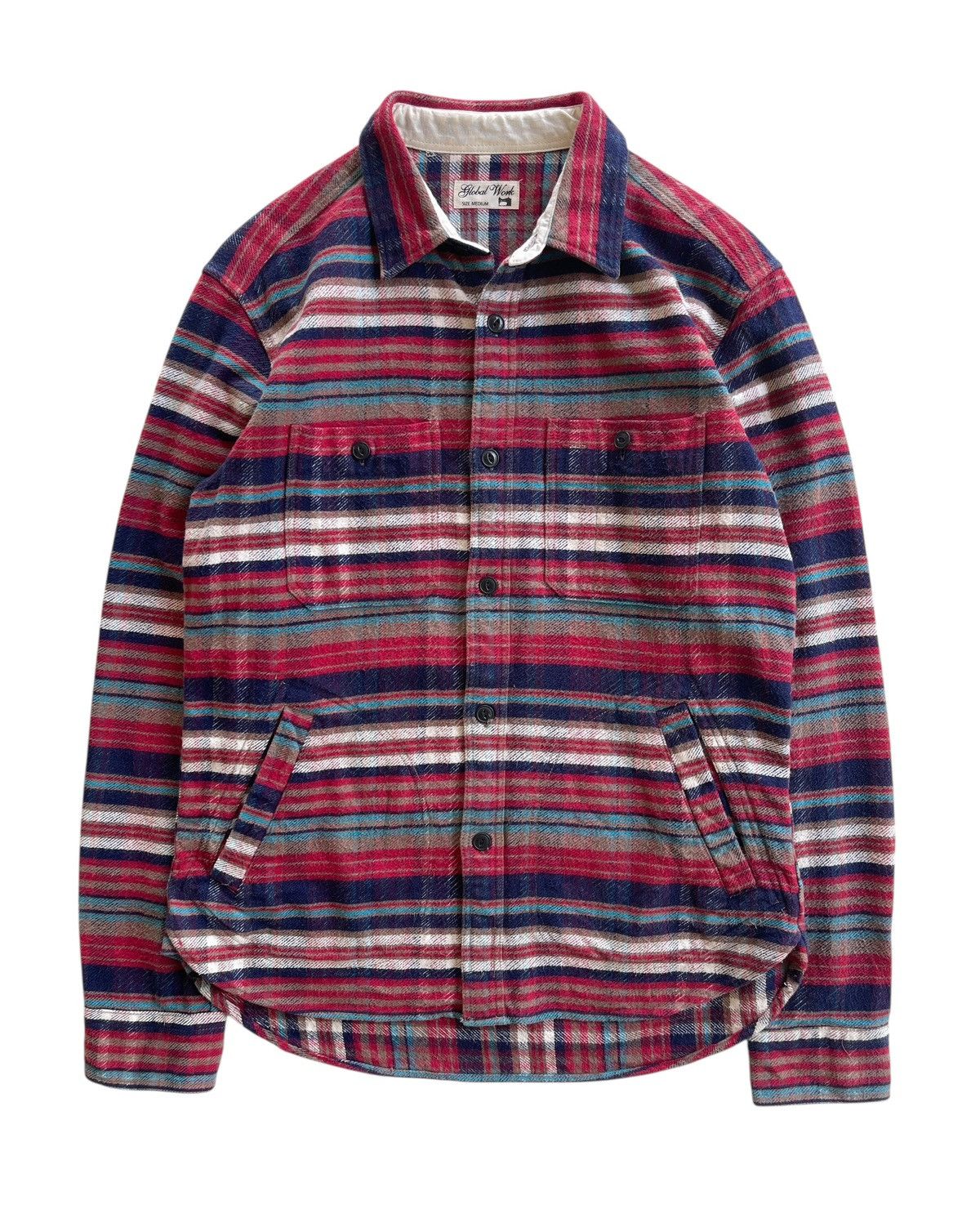 Global Work Global Work Japan Stripe Flannel Work Shirts Size US S / EU 44-46 / 1 - 1 Thumbnail
