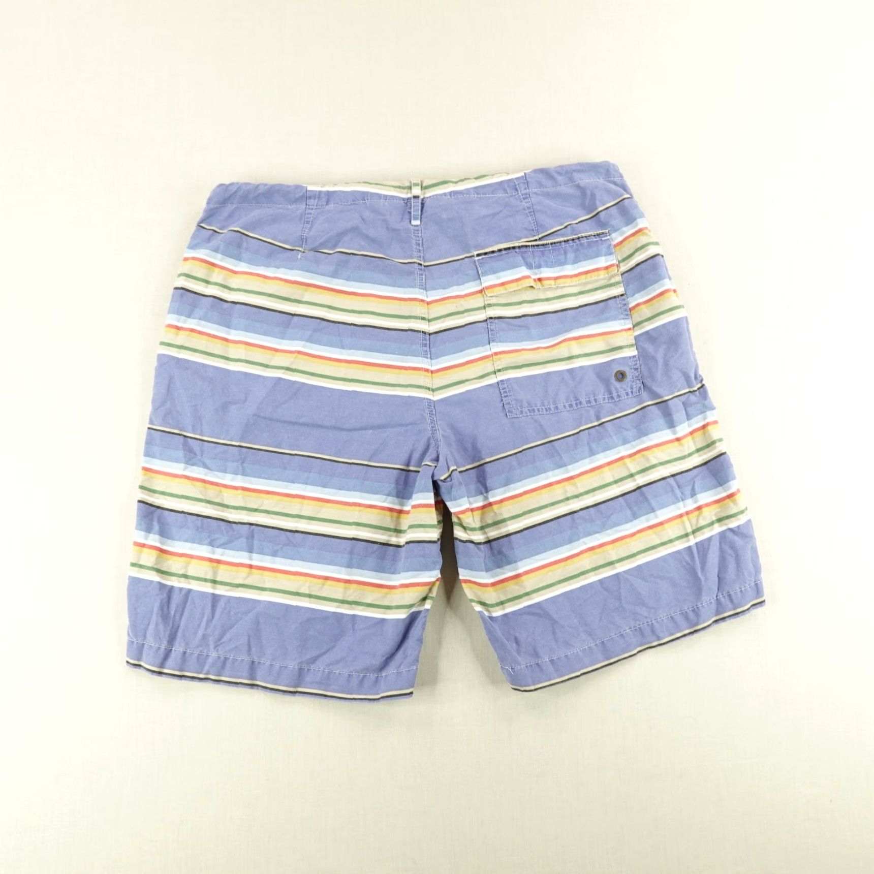 Polo Ralph Lauren VINTAGE Polo Ralph Lauren Board Shorts Men 38 Blue Striped Cotton Nylon 90s Beach Surf Lifeguard Pockets Drawstring Mens Size US M / EU 48-50 / 2 - 4 Thumbnail
