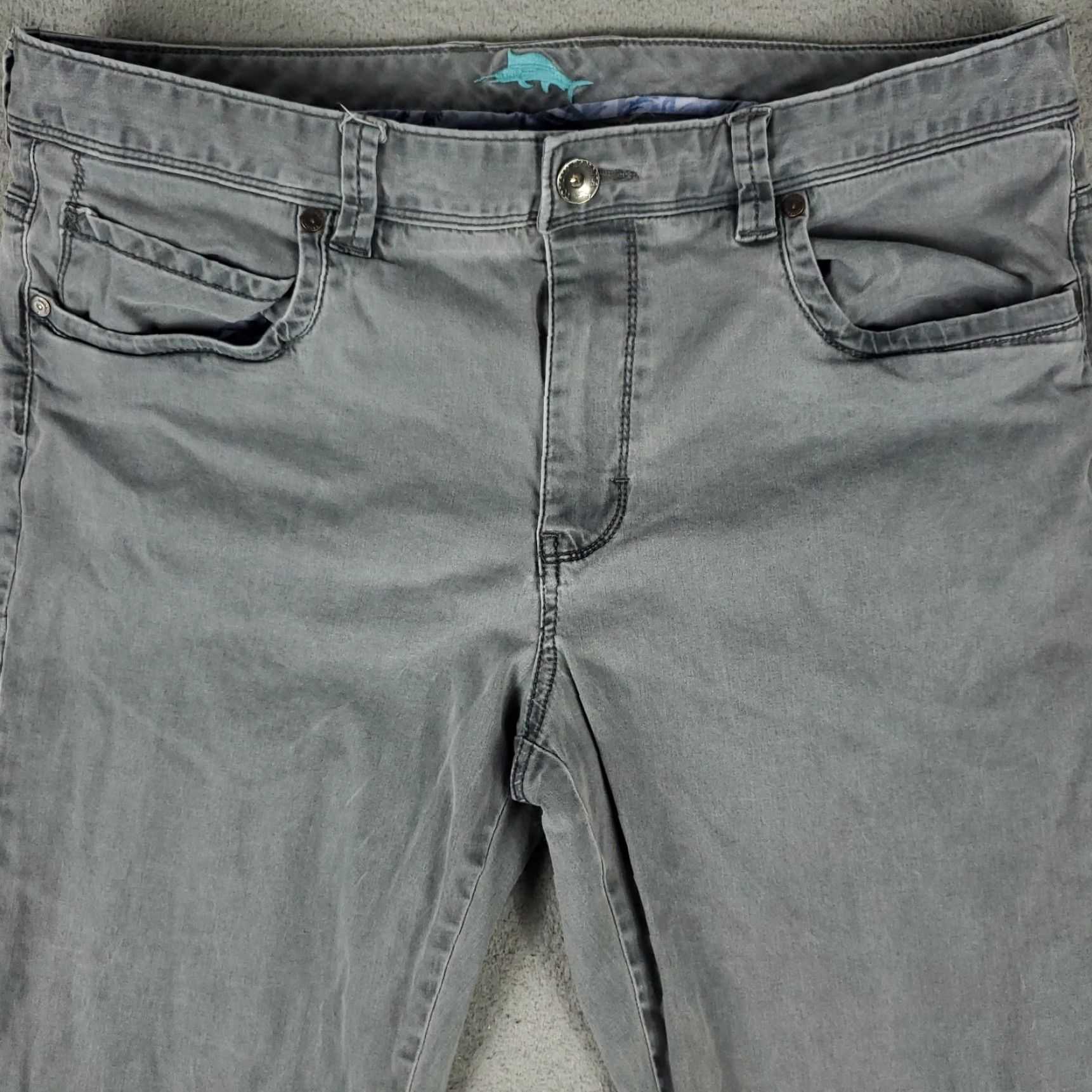Tommy Bahama Tommy Bahama Pants Mens Size 36x29 Gray Stretch 5 Pocket Chino Trousers Size US 36 / EU 52 - 2 Thumbnail