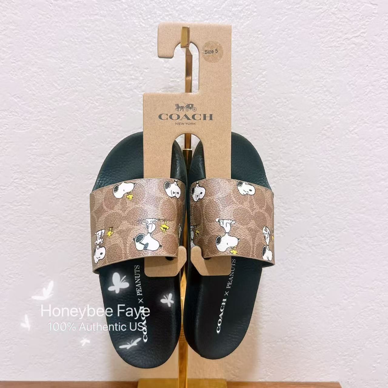 Coach women’s Peanuts Udele Sport Slide With Snoopy Print CBM96 Size US 10 / IT 40 - 3 Thumbnail